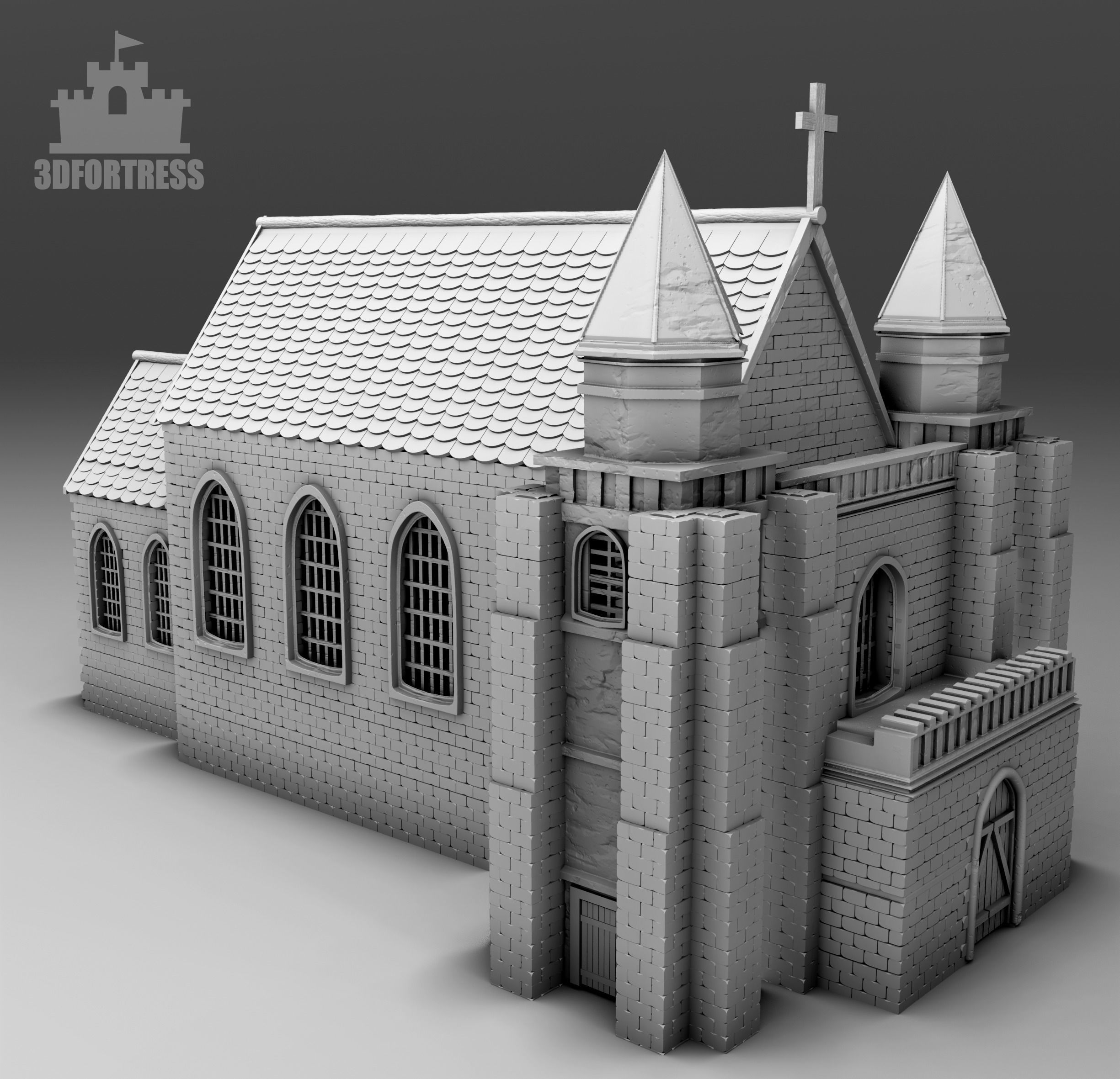  Church 3D print model_1