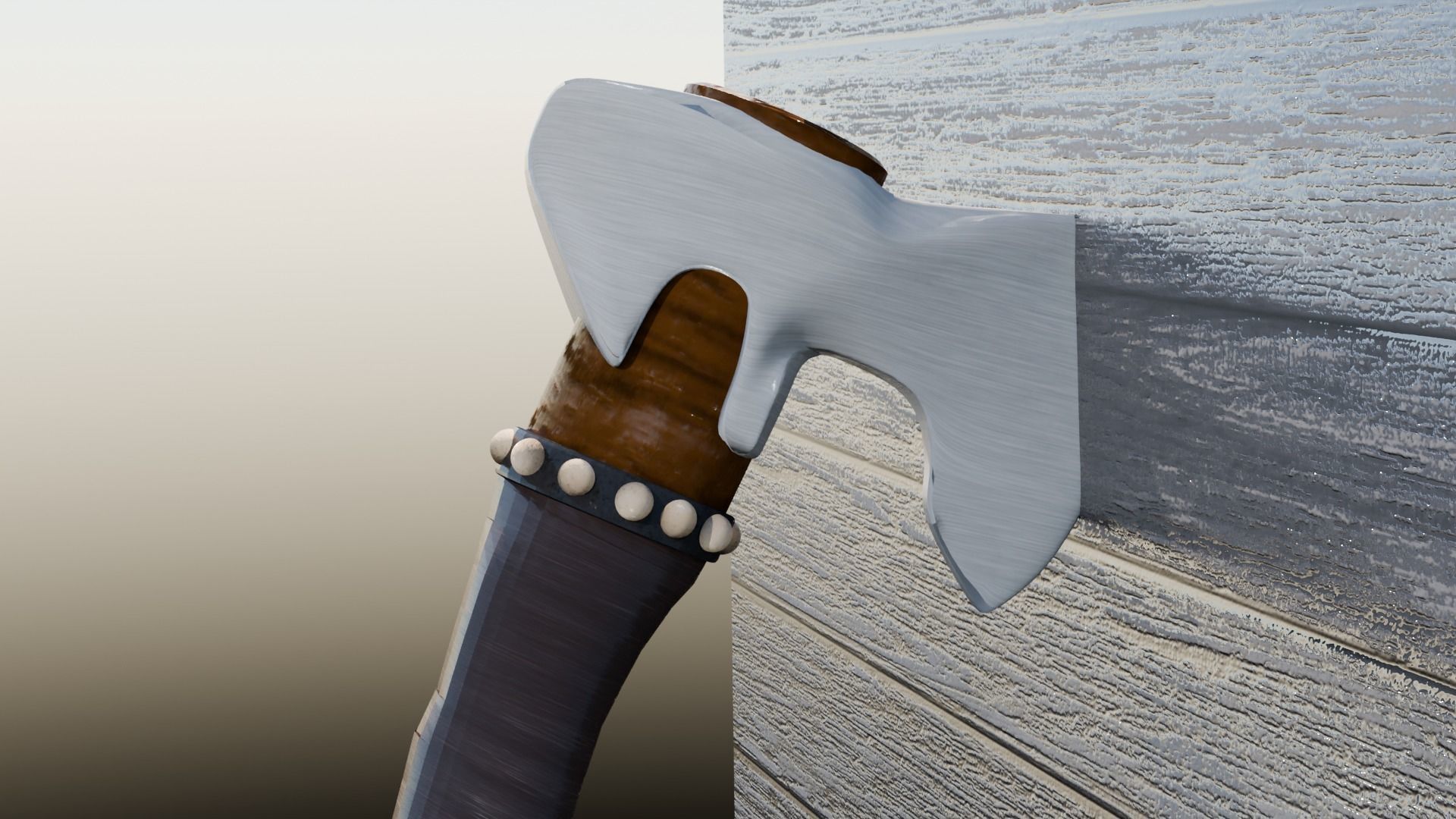 Lowpoly Axe  Low-poly 3D model_2