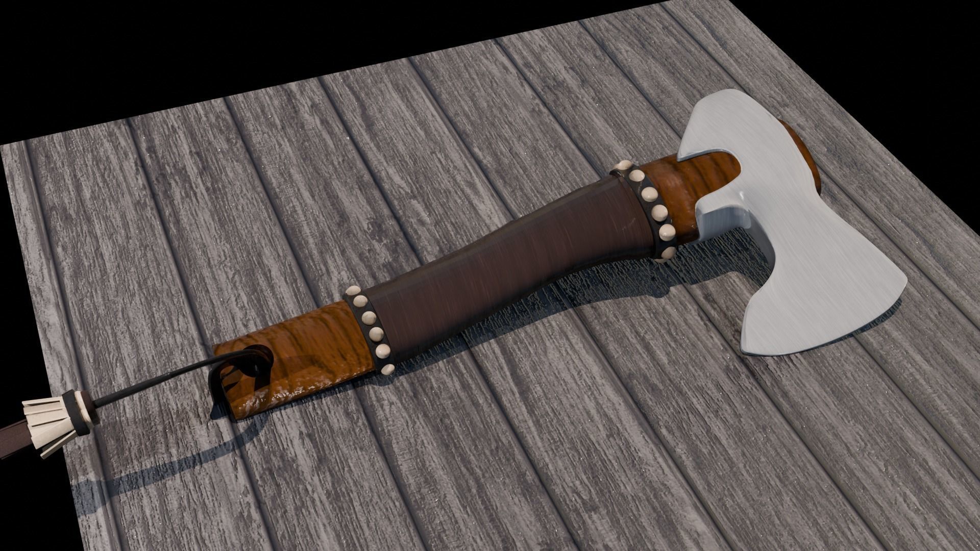 Lowpoly Axe  Low-poly 3D model_4