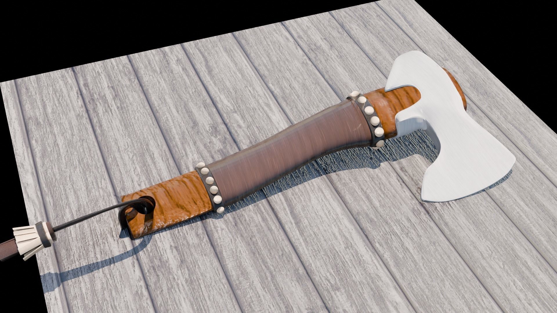 Lowpoly Axe  Low-poly 3D model_3