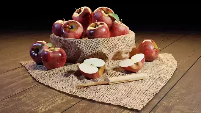 A Bowl of Apples Realistic