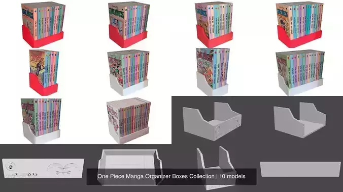 One Piece Manga Organizer Boxes Collection 