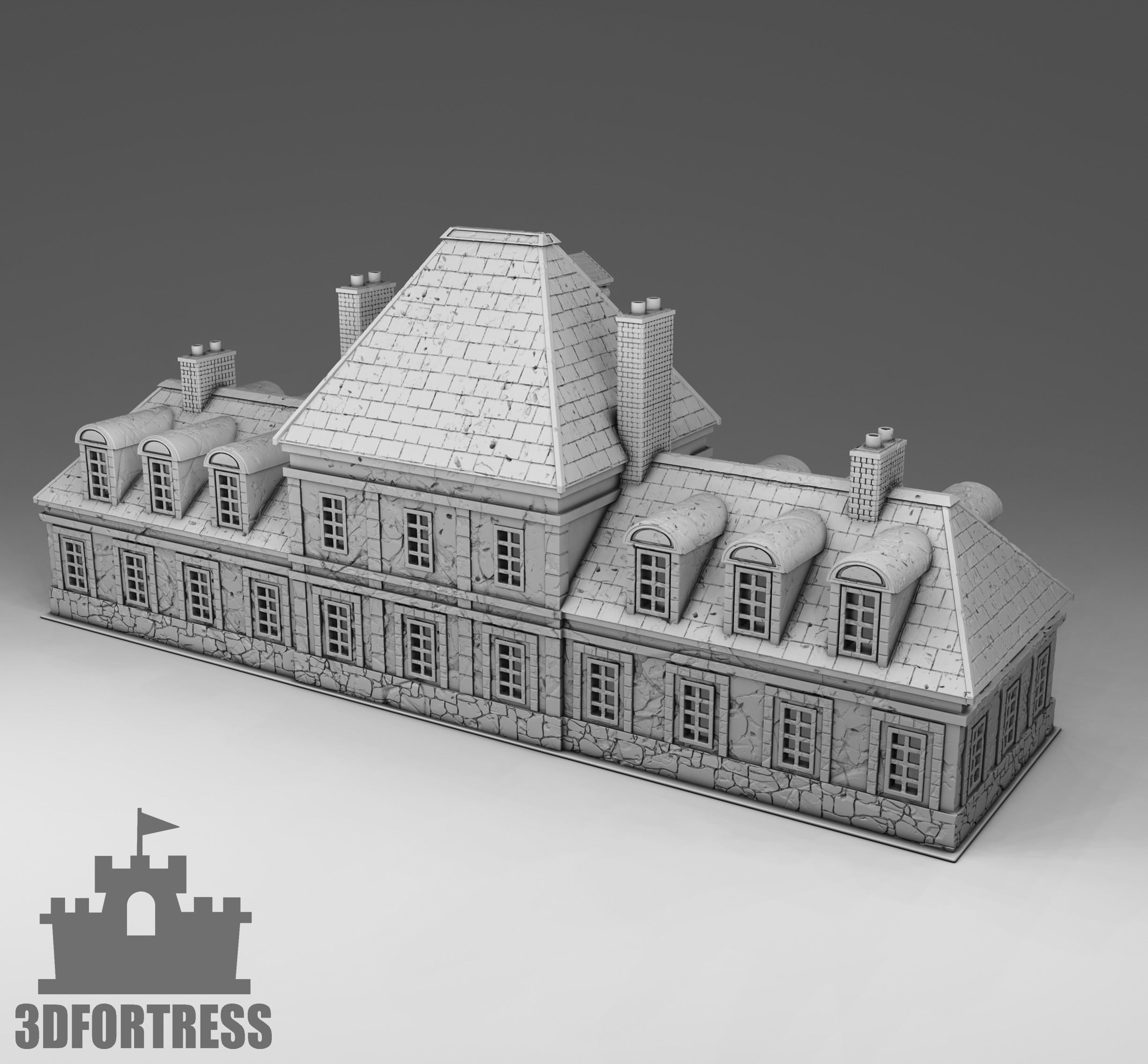  The long building 3D print model_2