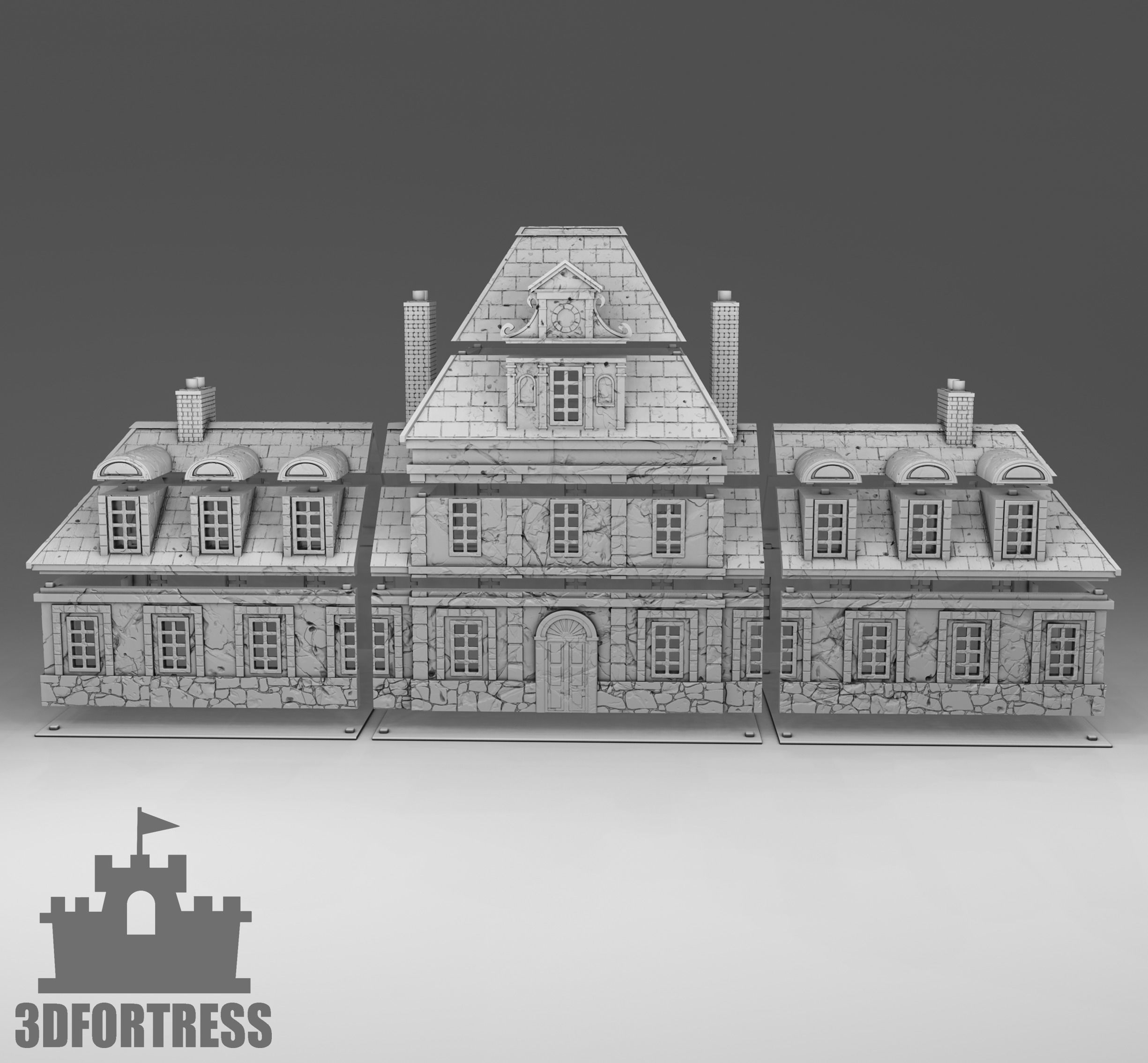  The long building 3D print model_1