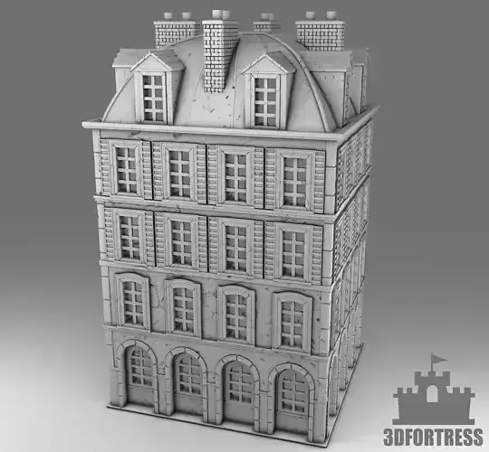  Old high-rise building 3D print model