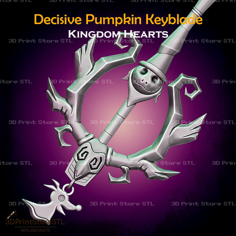Decisive Pumpkin Keyblade Cosplay Kingdom Hearts - STL File 3D print model_2