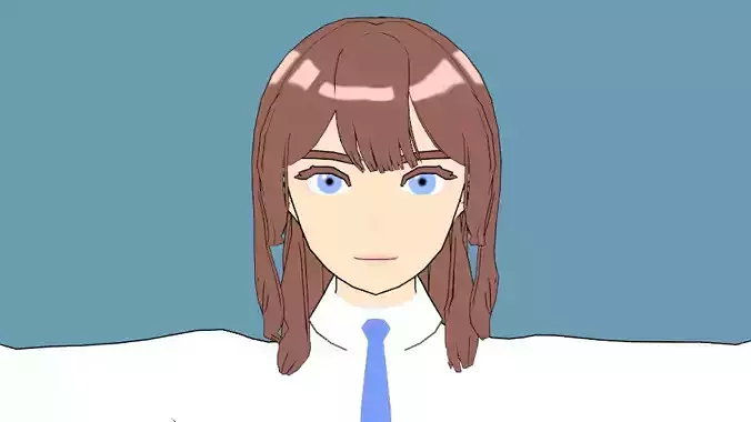 Anime Girl Student Onee-san for VRChat