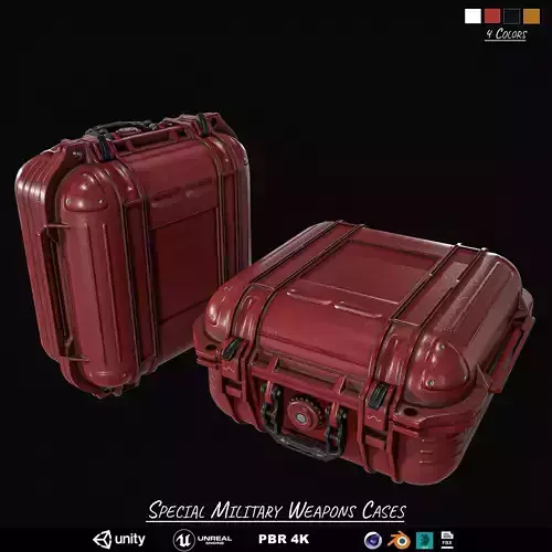 Special Military Weapons Cases pack Low-poly 3D model