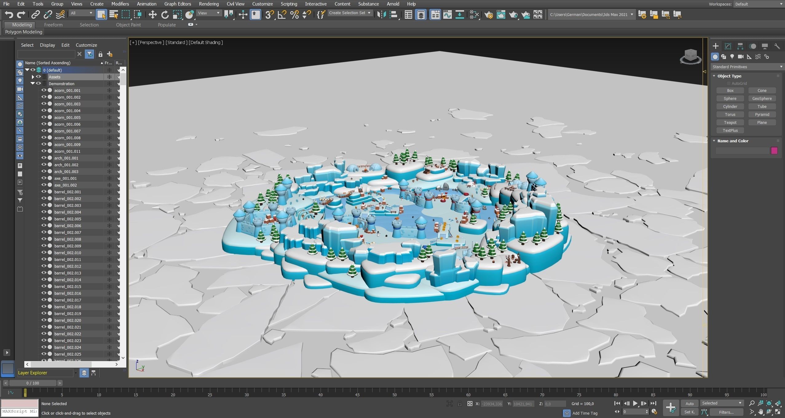 Winter Low-poly 3D model_23