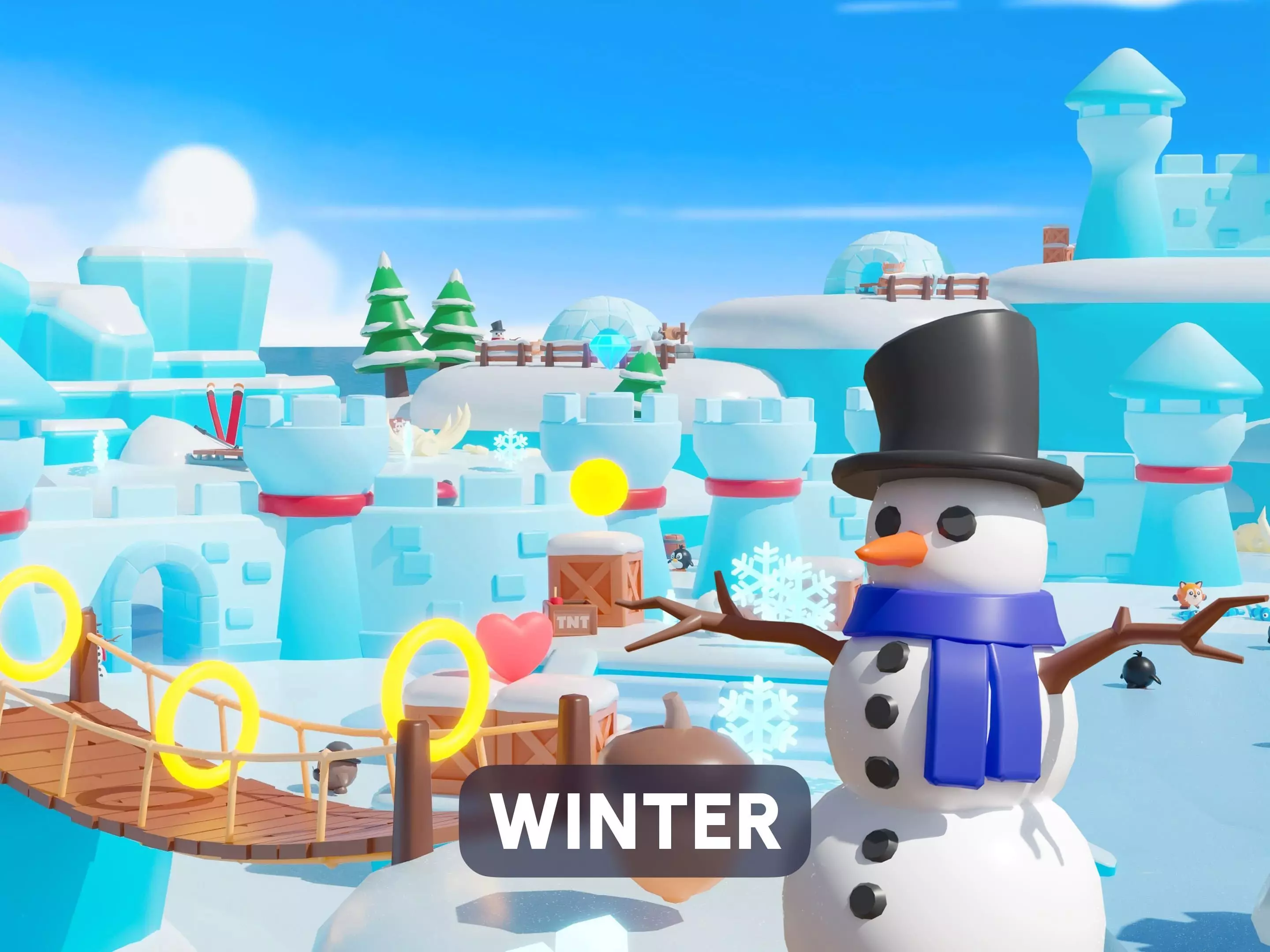 Winter Low-poly 3D model_0