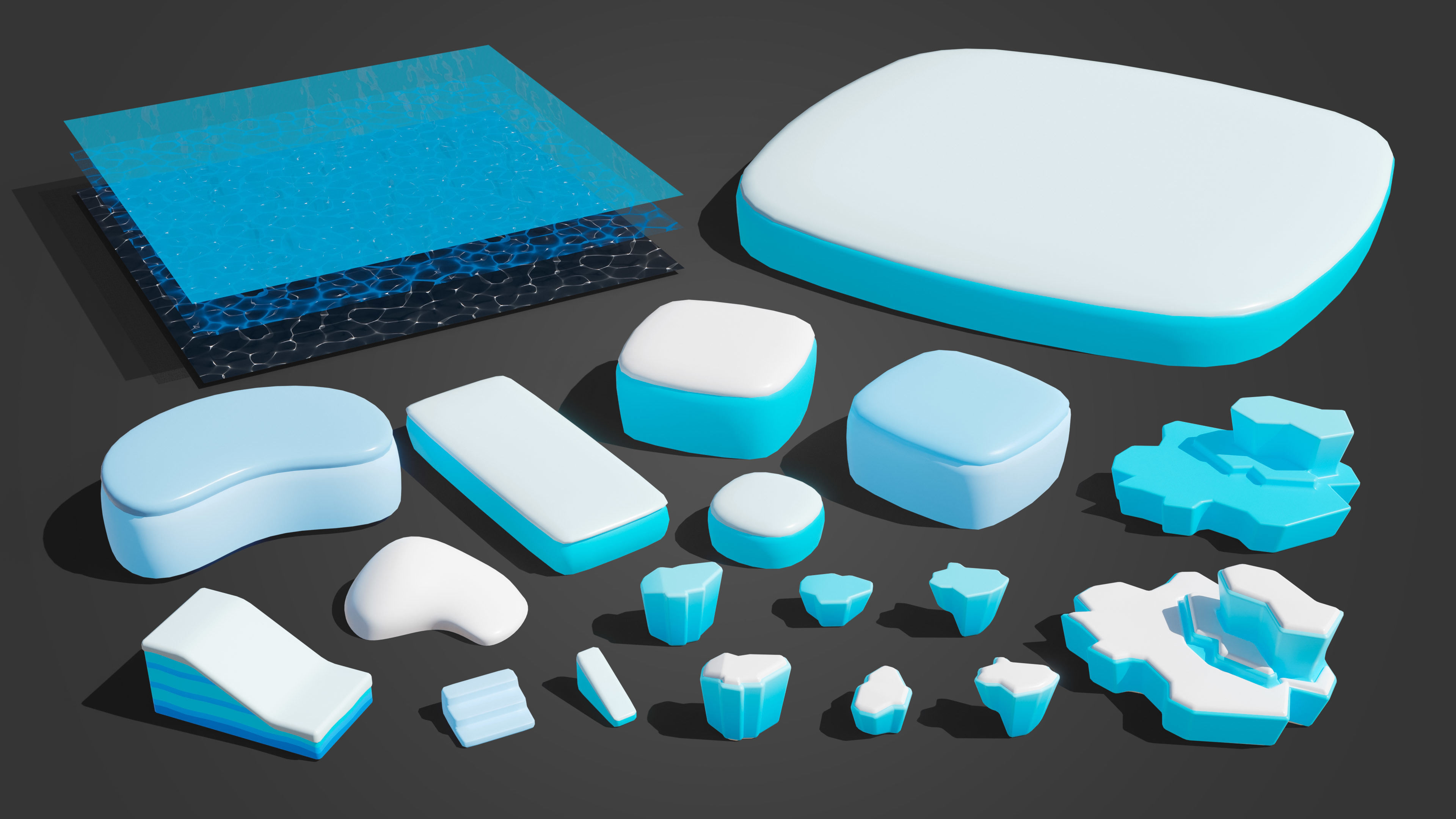 Winter Low-poly 3D model_17