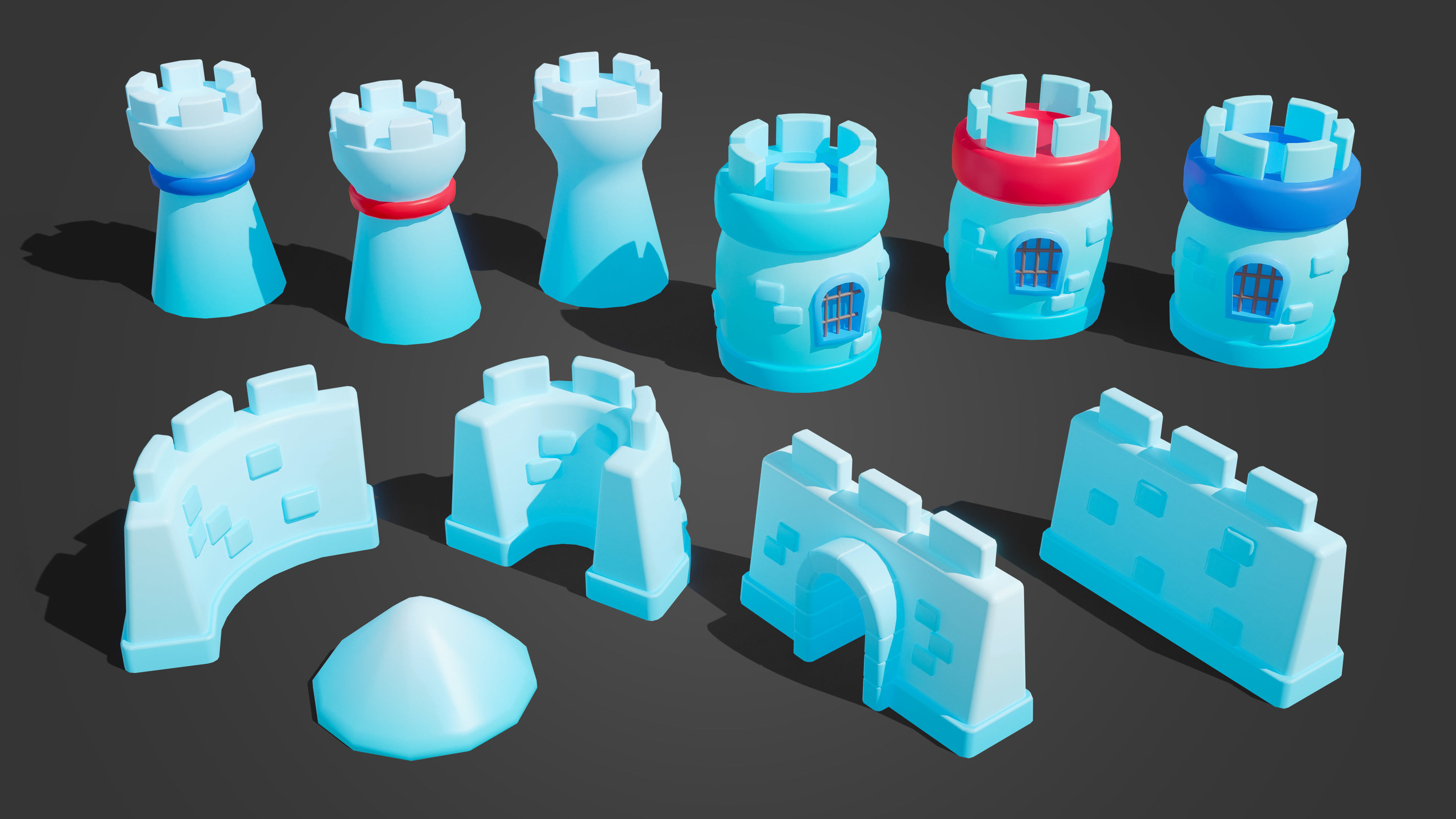 Winter Low-poly 3D model_19