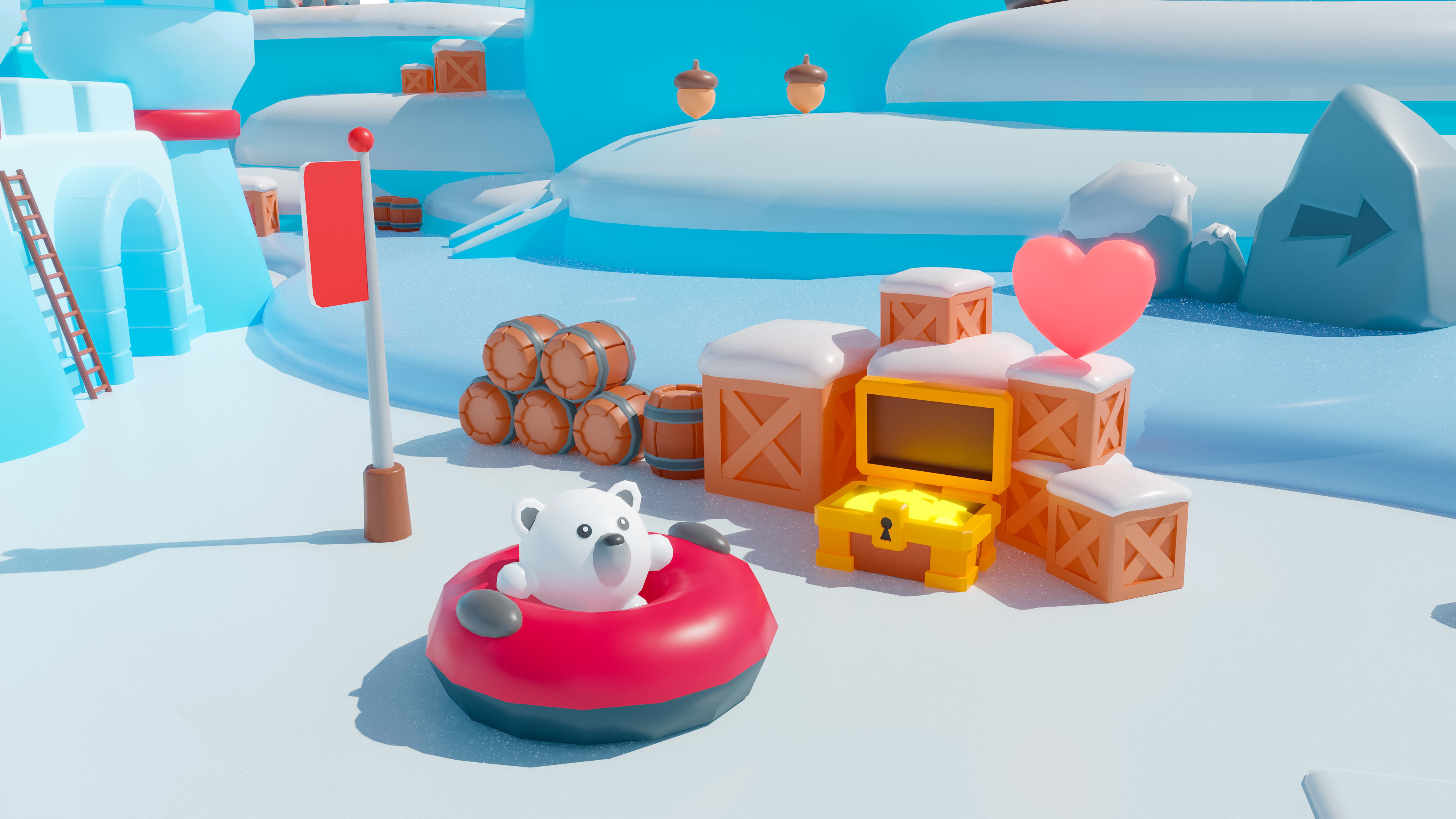 Winter Low-poly 3D model_3