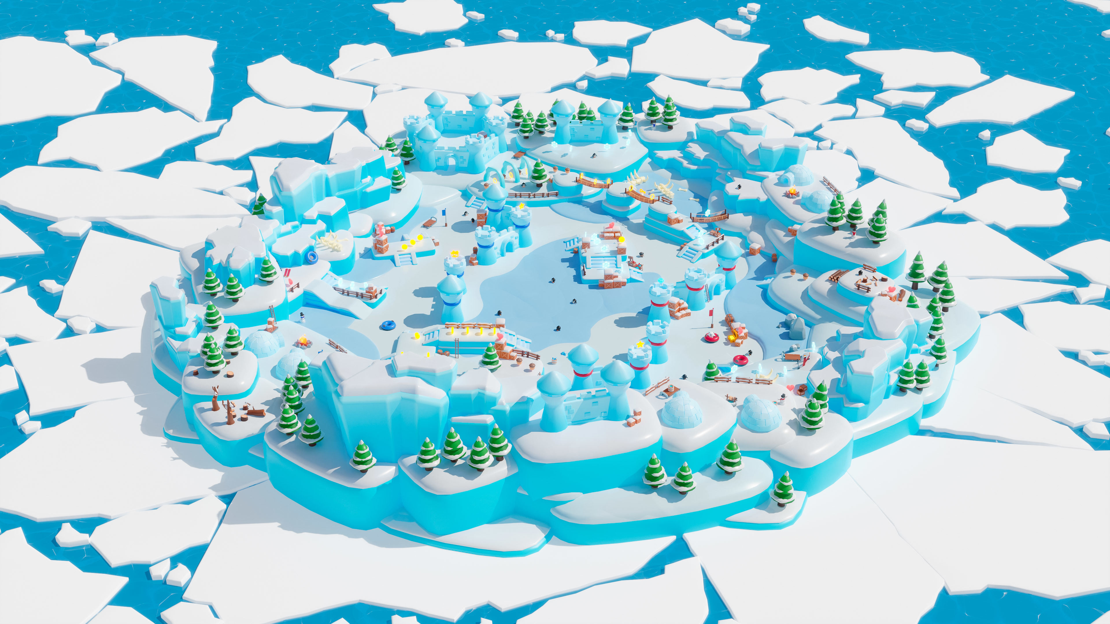 Winter Low-poly 3D model_5