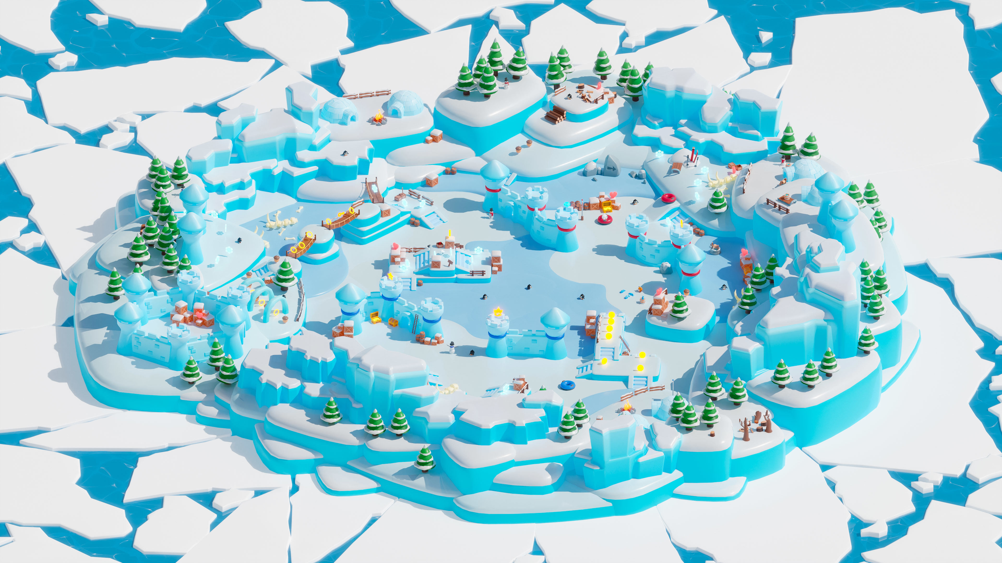 Winter Low-poly 3D model_2