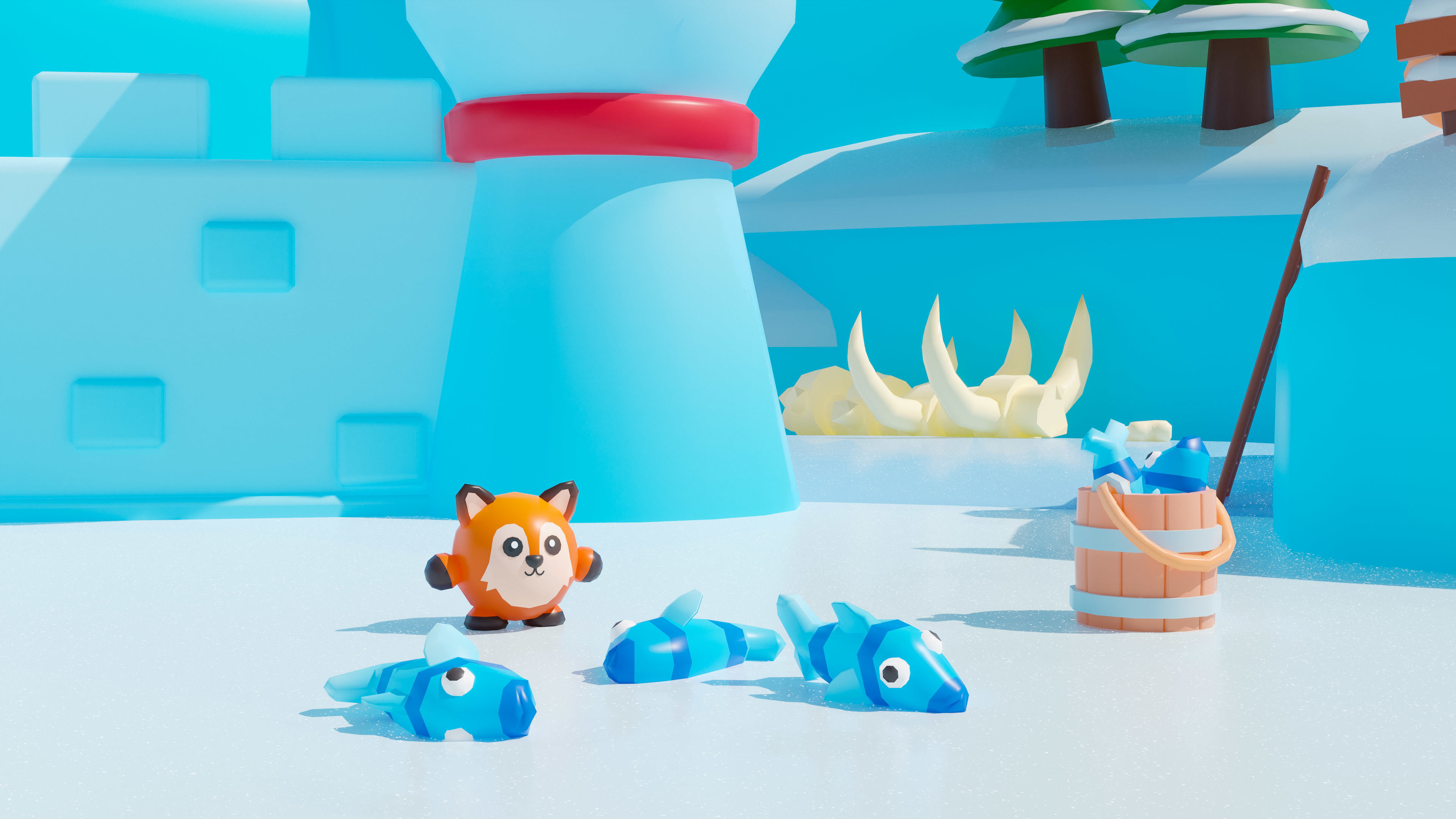 Winter Low-poly 3D model_6