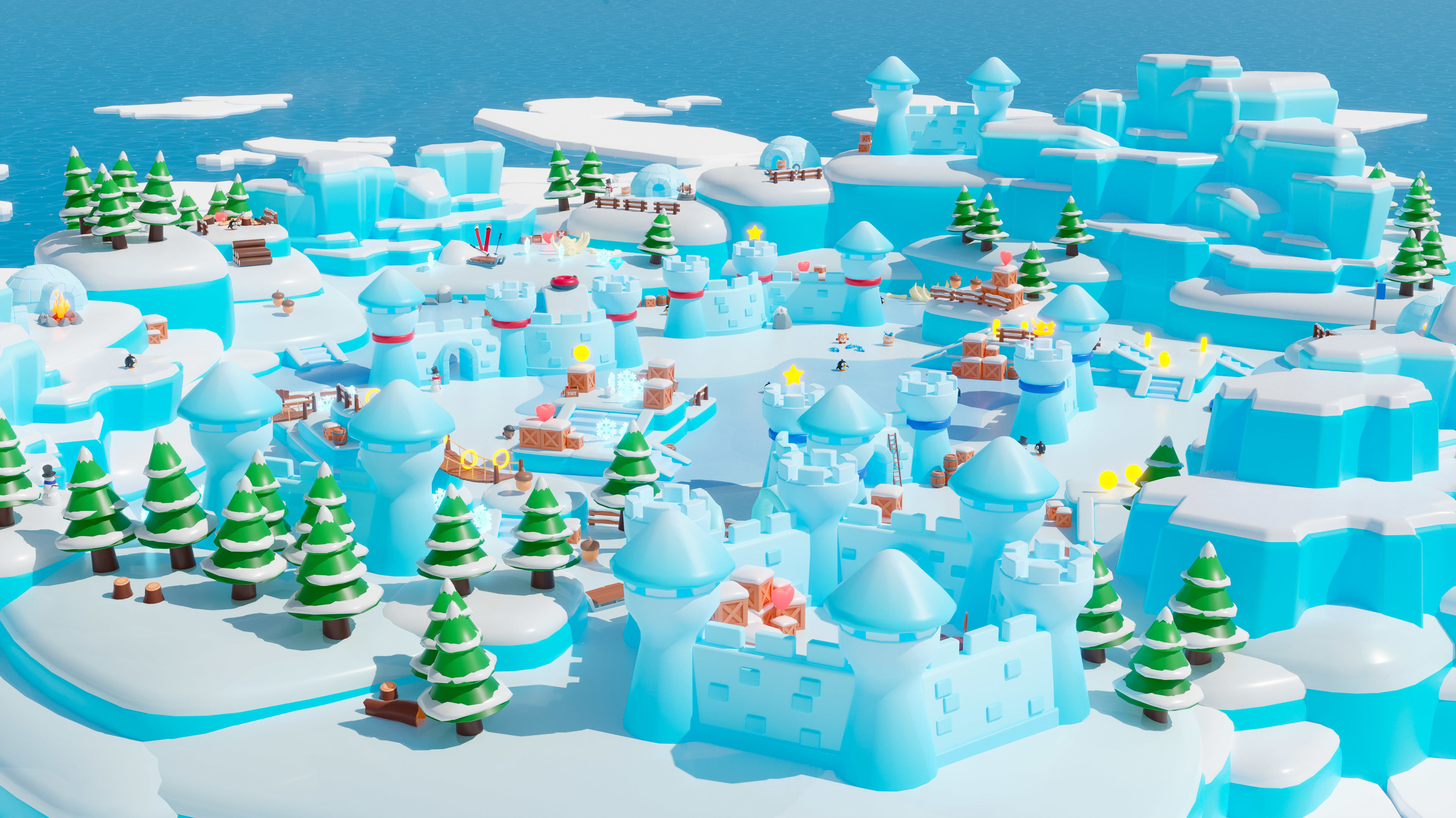 Winter Low-poly 3D model_7