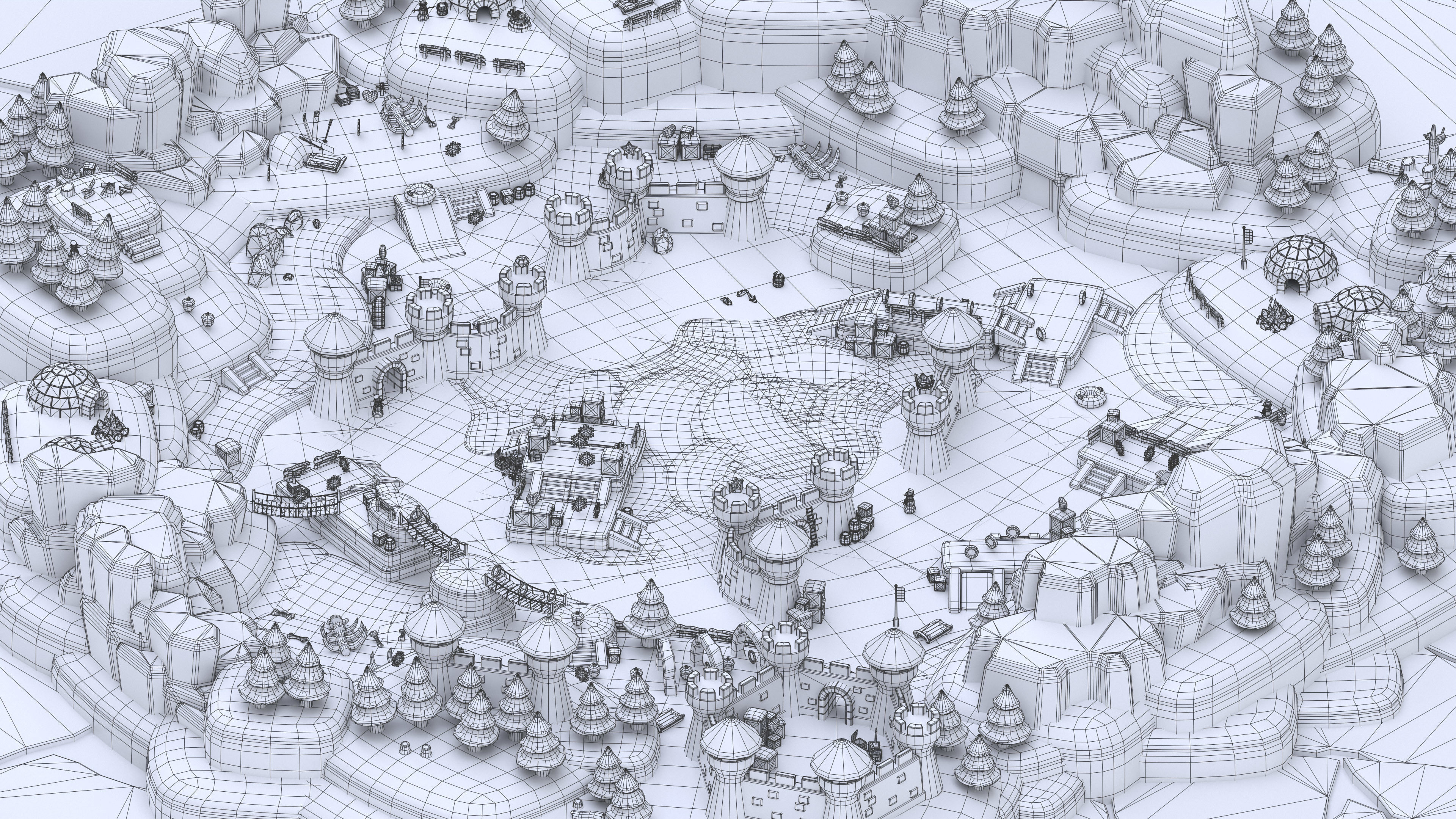 Winter Low-poly 3D model_24