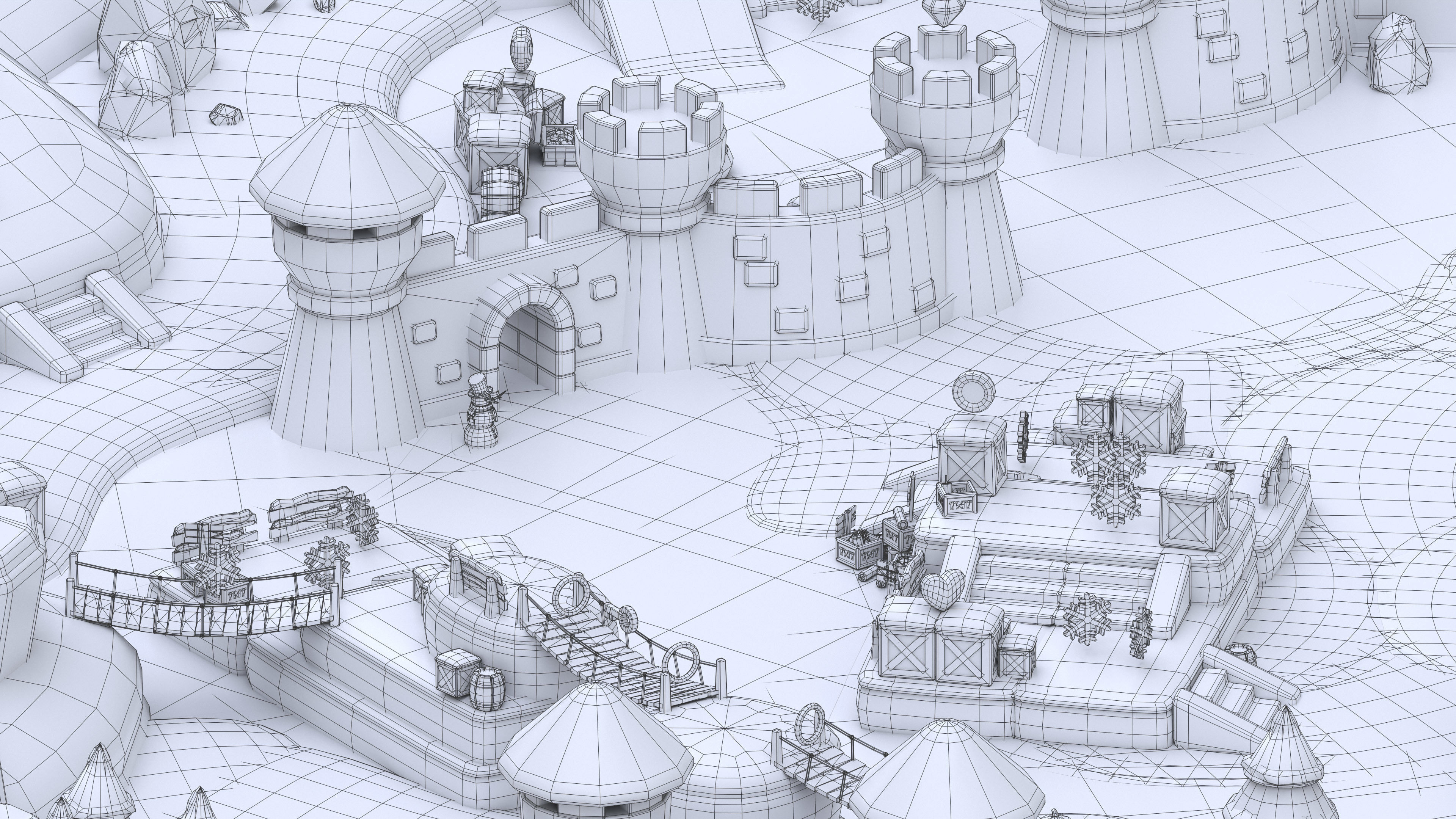 Winter Low-poly 3D model_25