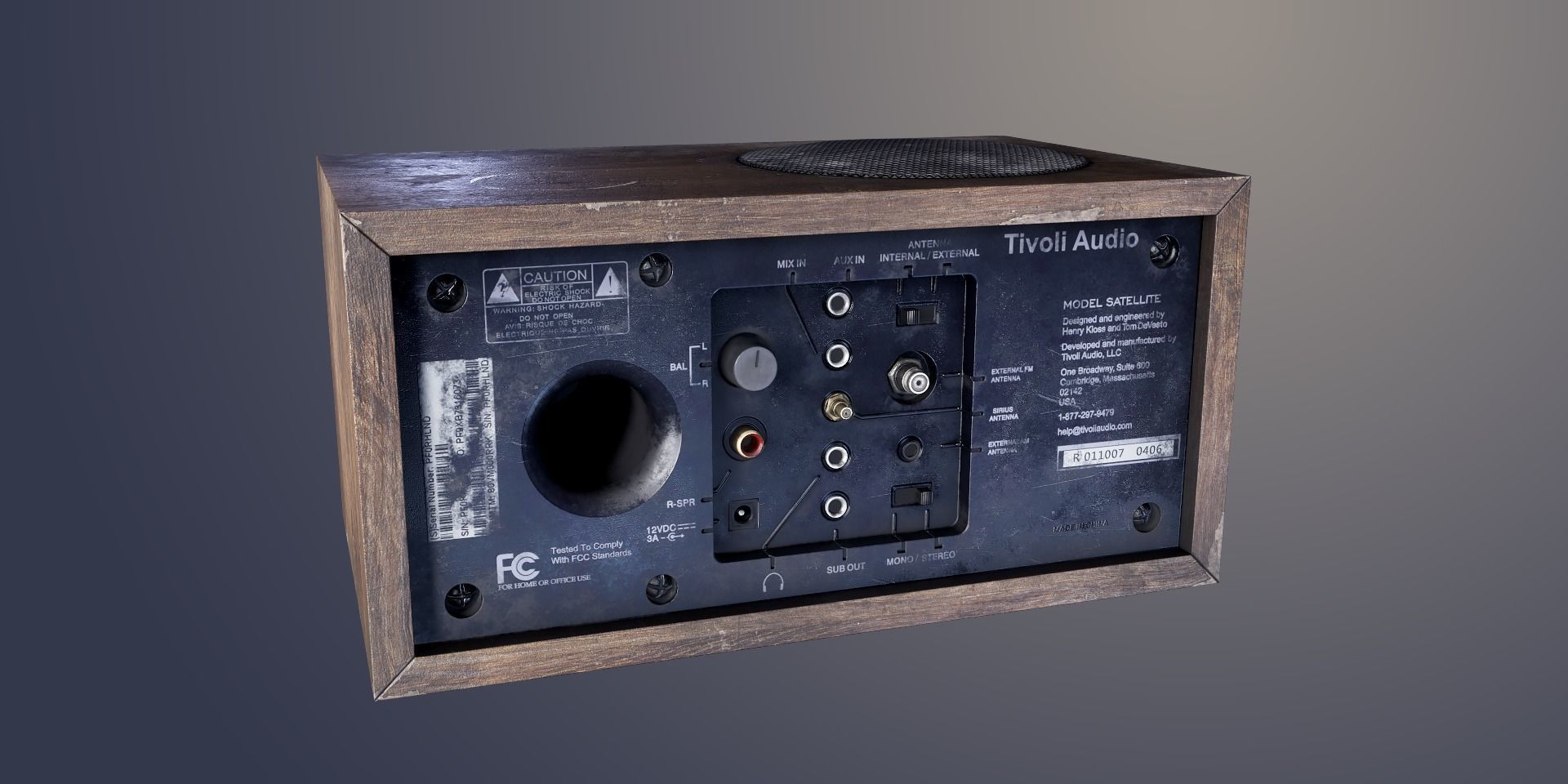 Tivoli Audio Sattelite Low-poly 3D model_4