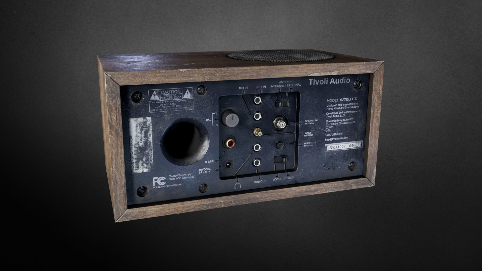 Tivoli Audio Sattelite Low-poly 3D model_8