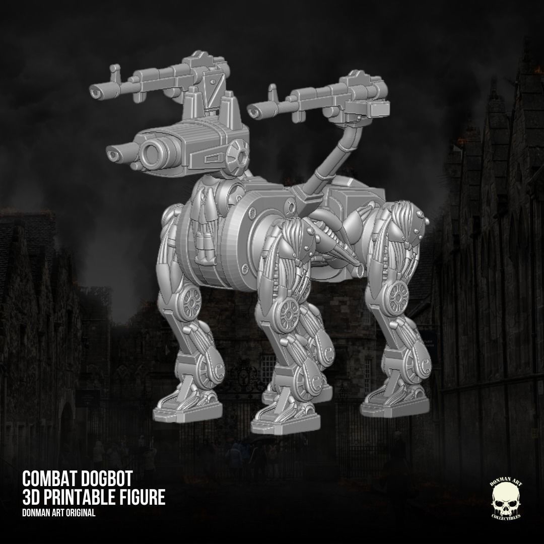 Combat RobotDog Donman art  3D printable full action figure 3D print model_2