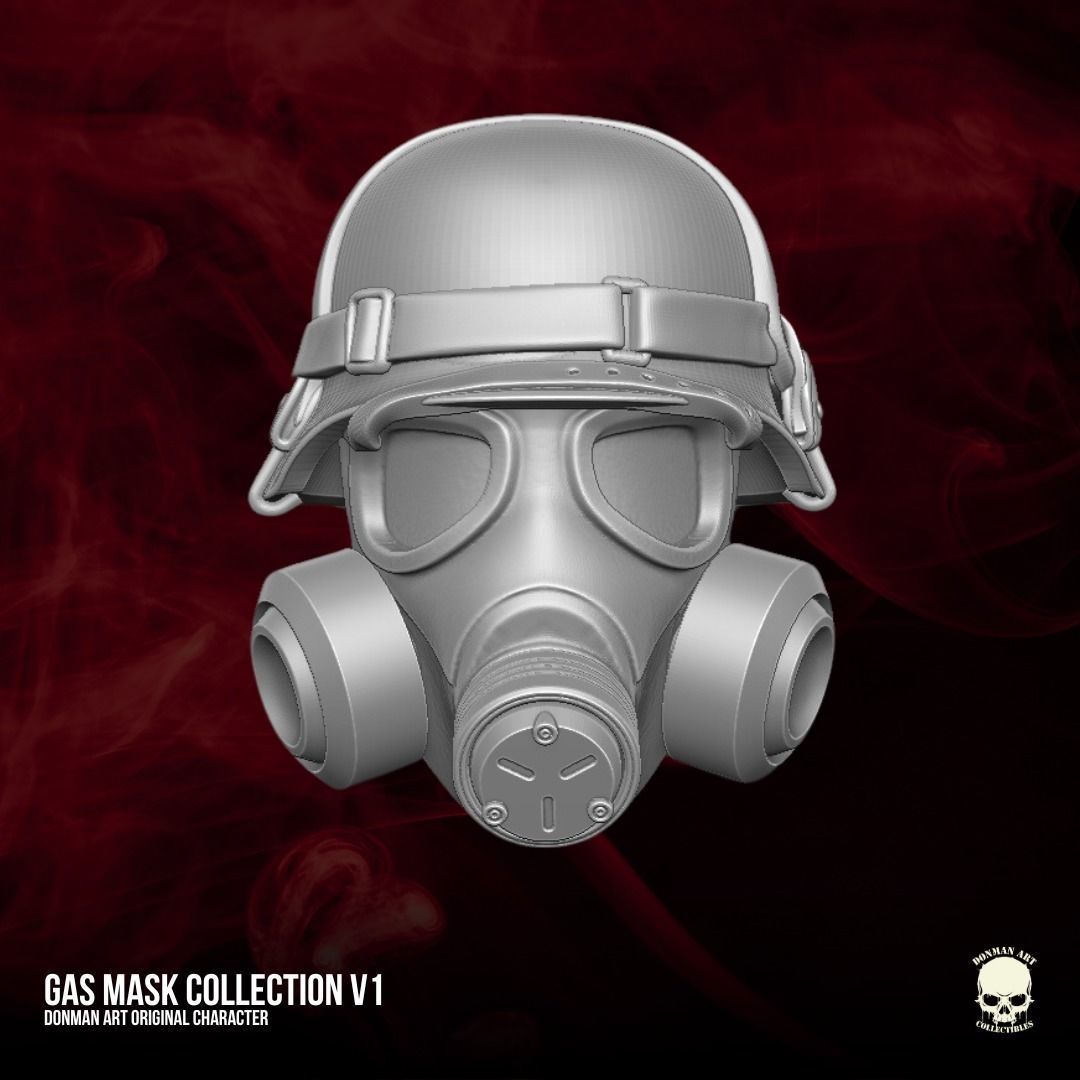 Gas Mask Collection 3D printable files for Action Figures 3D print model_6