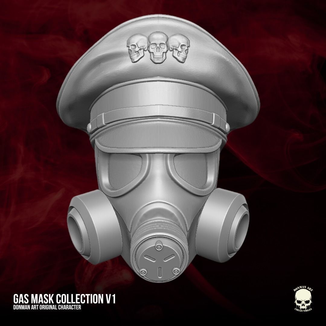 Gas Mask Collection 3D printable files for Action Figures 3D print model_10