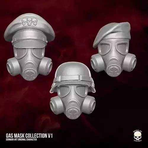 Gas Mask Collection 3D printable files for Action Figures