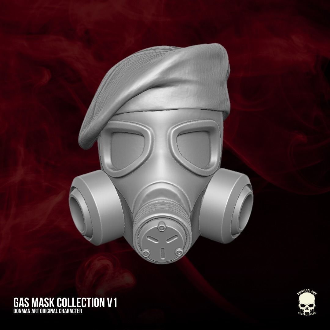 Gas Mask Collection 3D printable files for Action Figures 3D print model_16