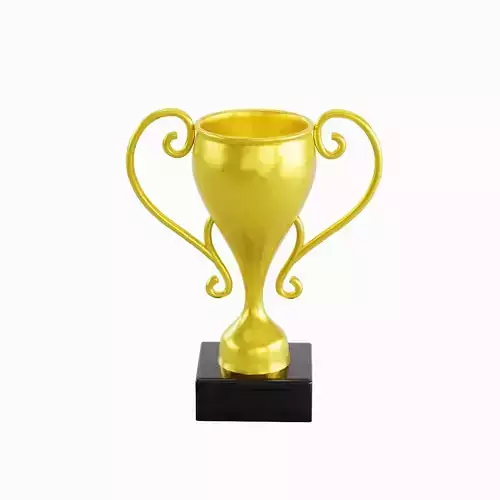 Gold Trophy Cup 04 Low-poly 3D model