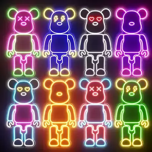Kaws Bearbrick Neon Signs