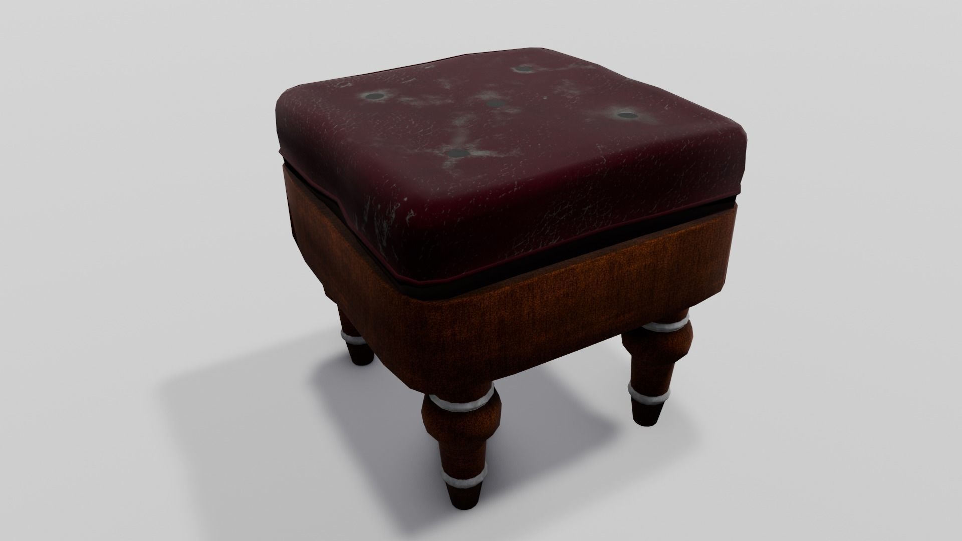 Stool Chair 3D Model Low-poly 3D model_20