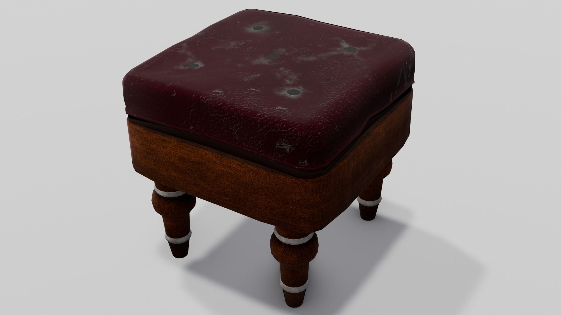 Stool Chair 3D Model Low-poly 3D model_5