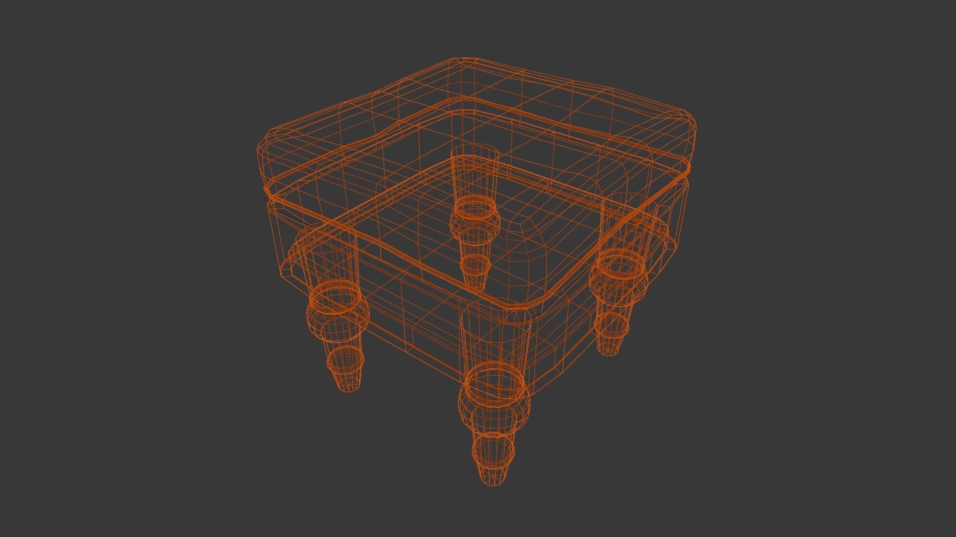 Stool Chair 3D Model Low-poly 3D model_15