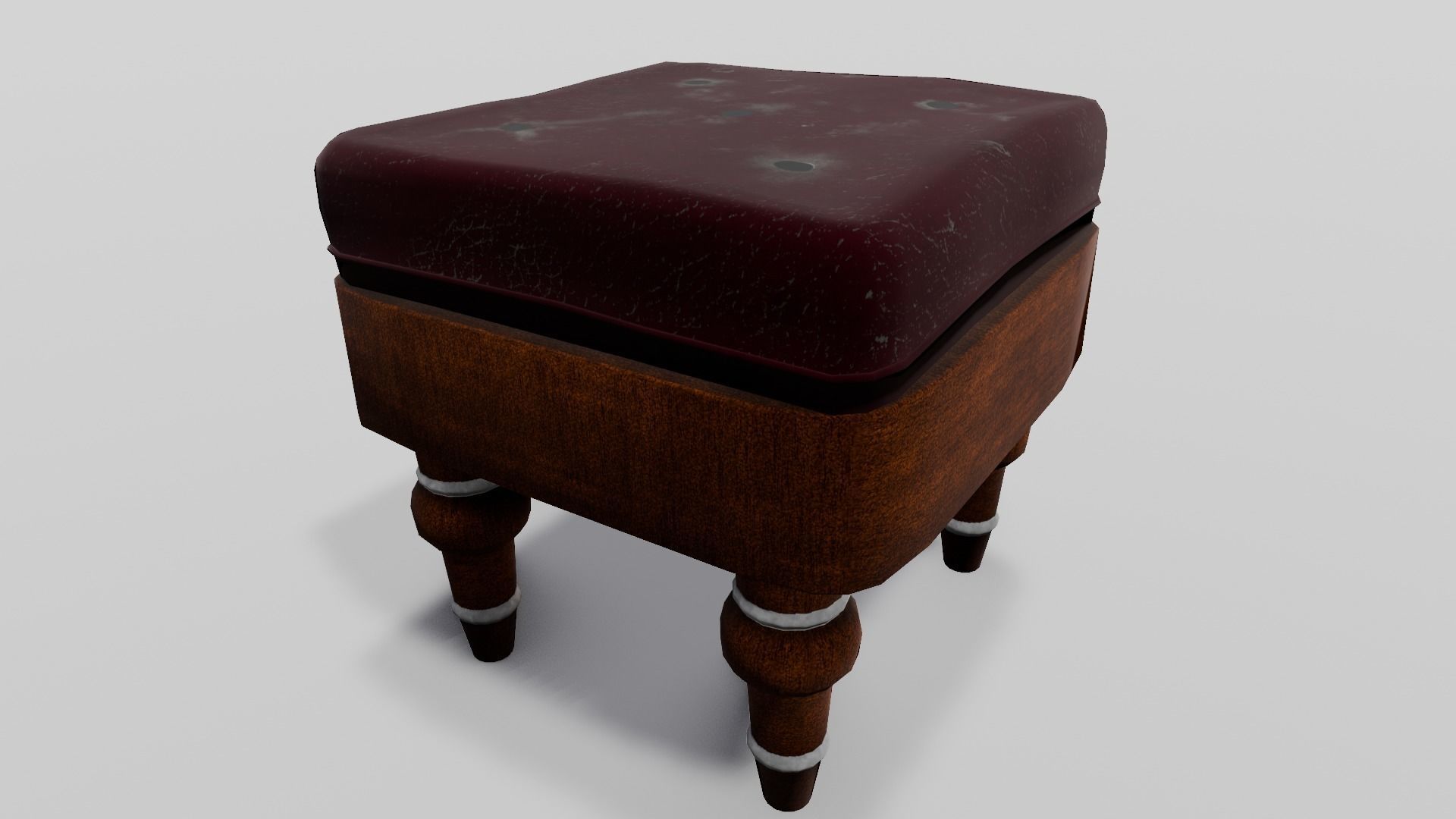 Stool Chair 3D Model Low-poly 3D model_18