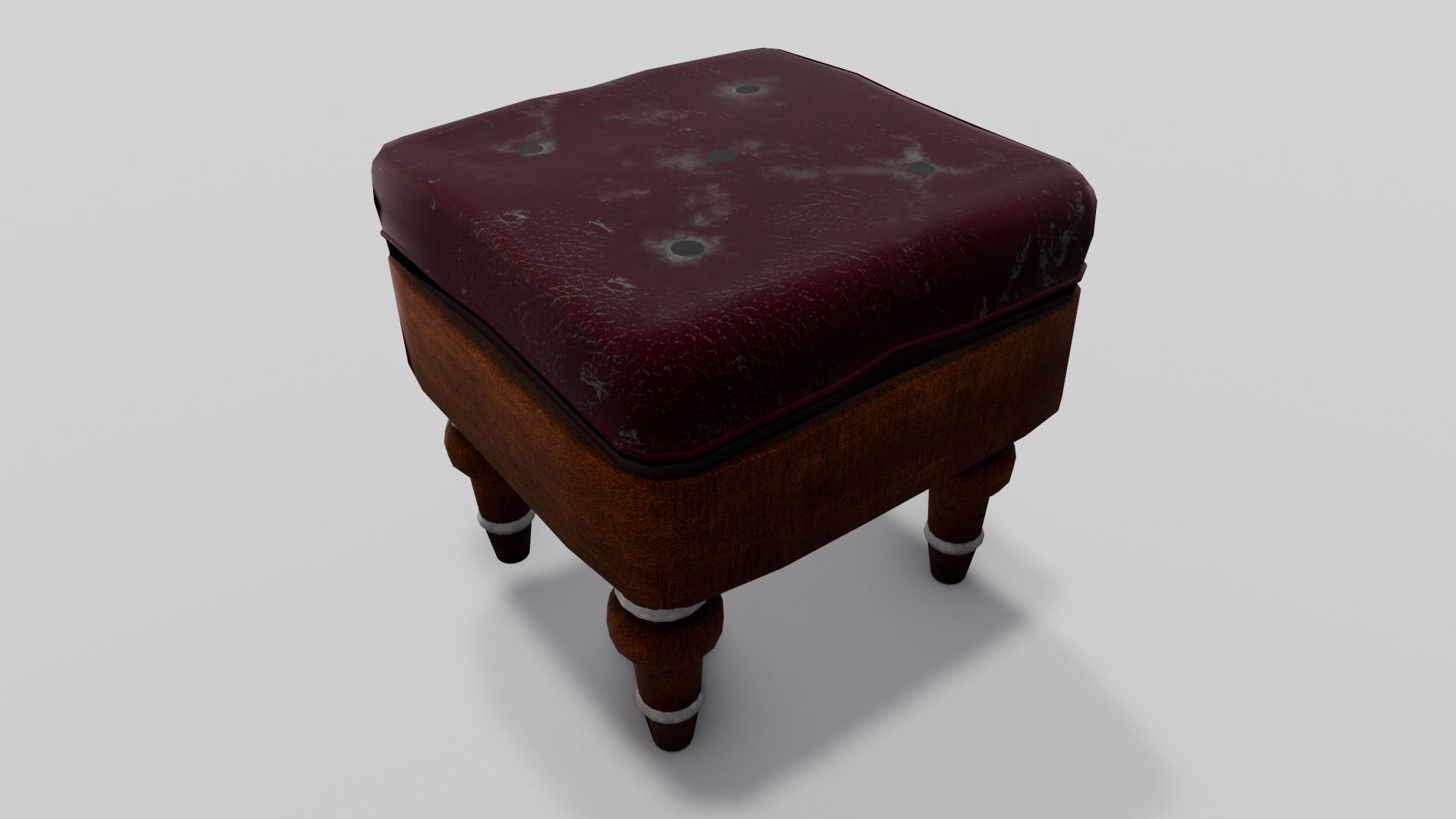 Stool Chair 3D Model Low-poly 3D model_19