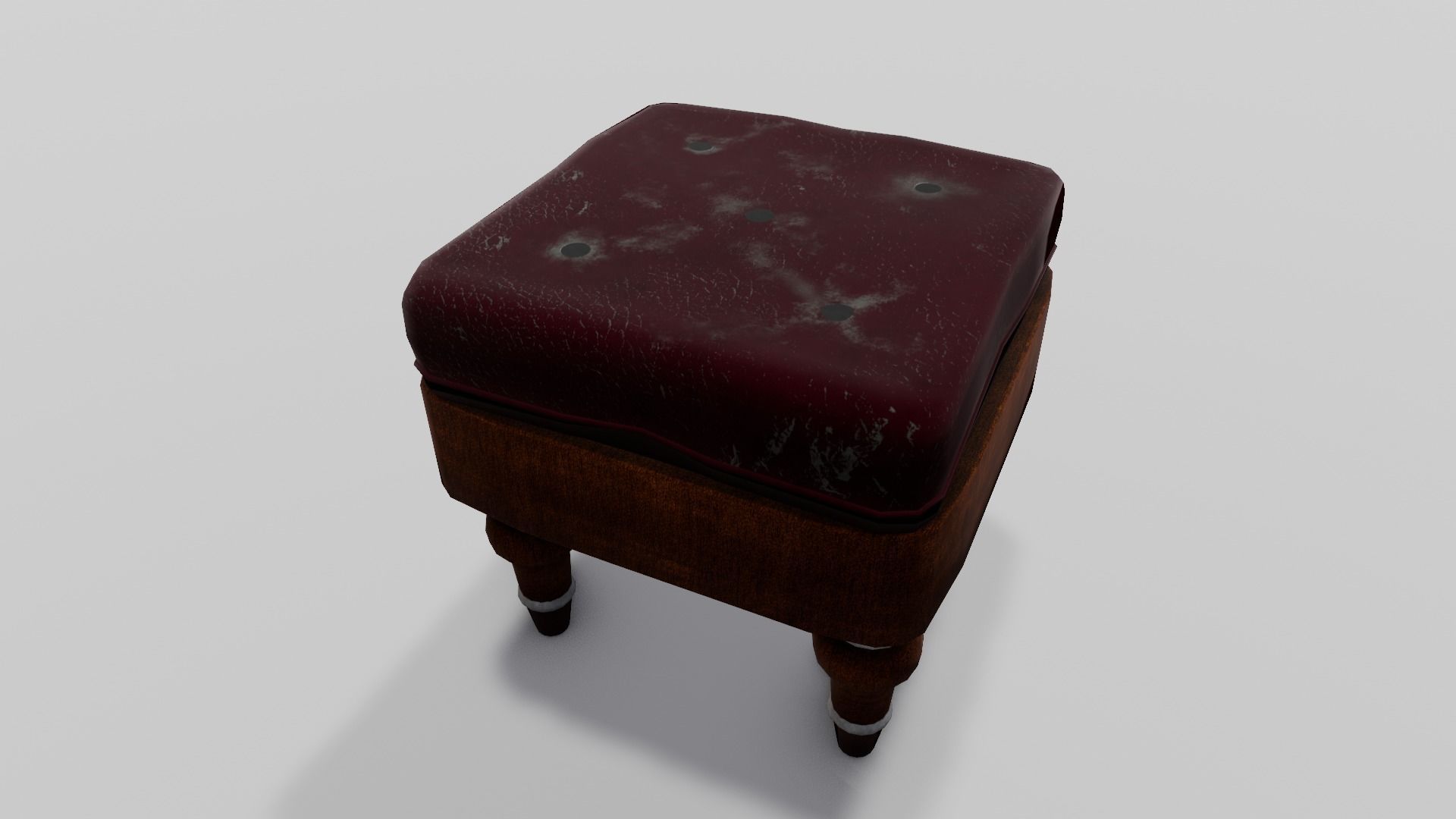Stool Chair 3D Model Low-poly 3D model_12