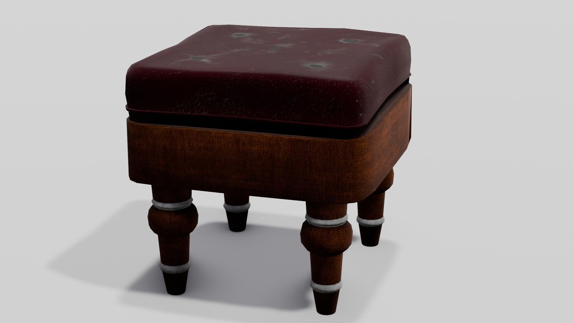Stool Chair 3D Model Low-poly 3D model_7