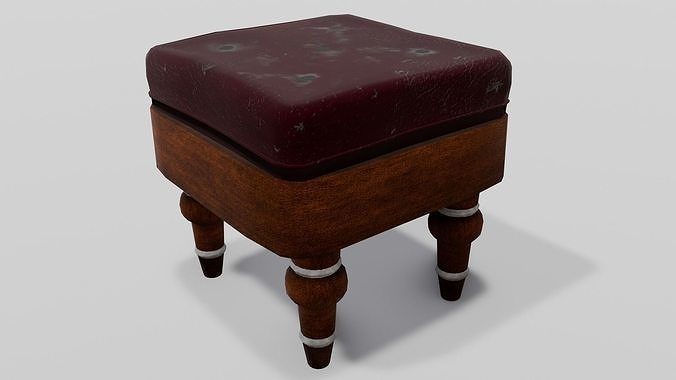 Stool Chair 3D Model Low-poly 3D model