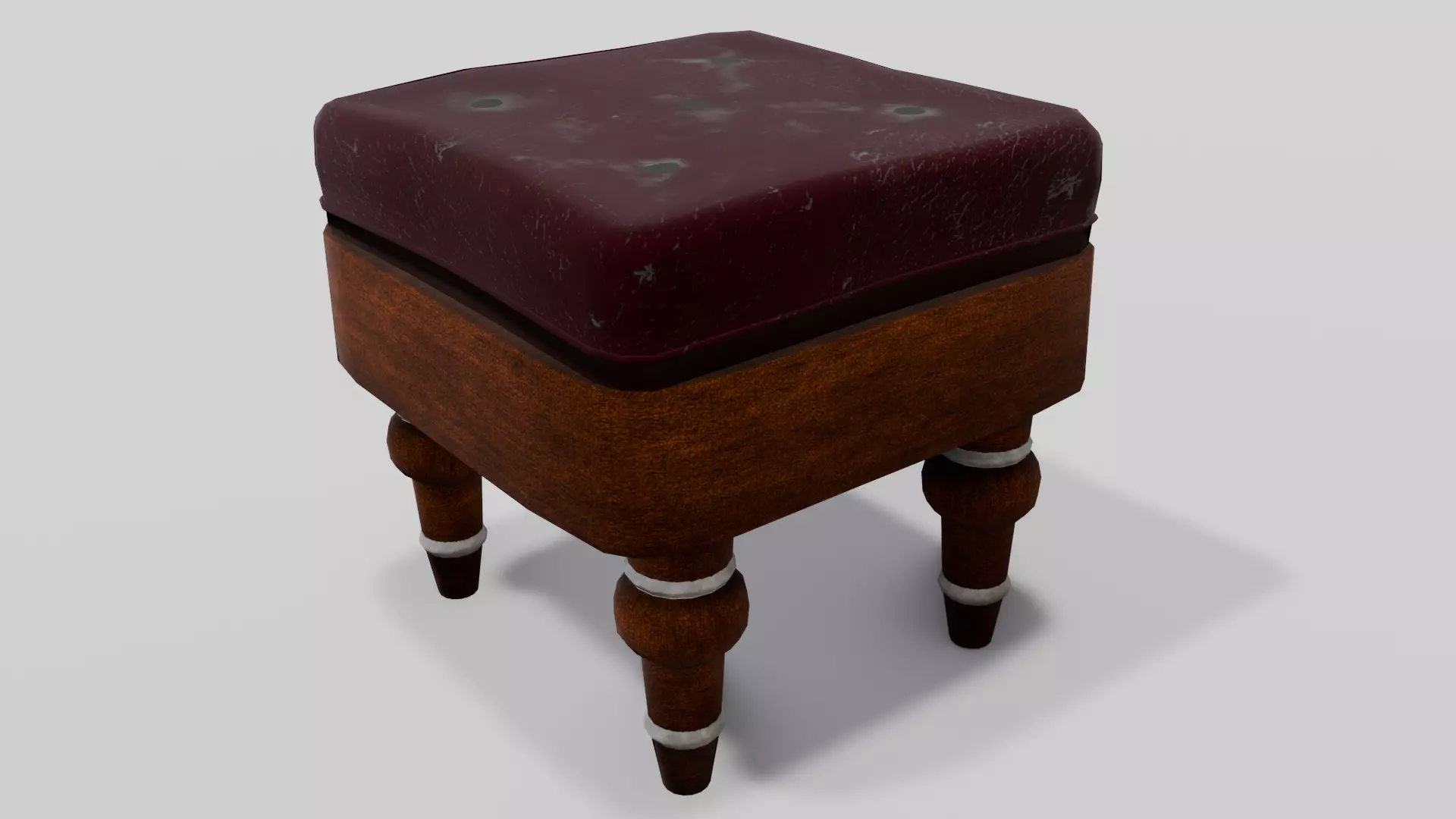 Stool Chair 3D Model Low-poly 3D model_0