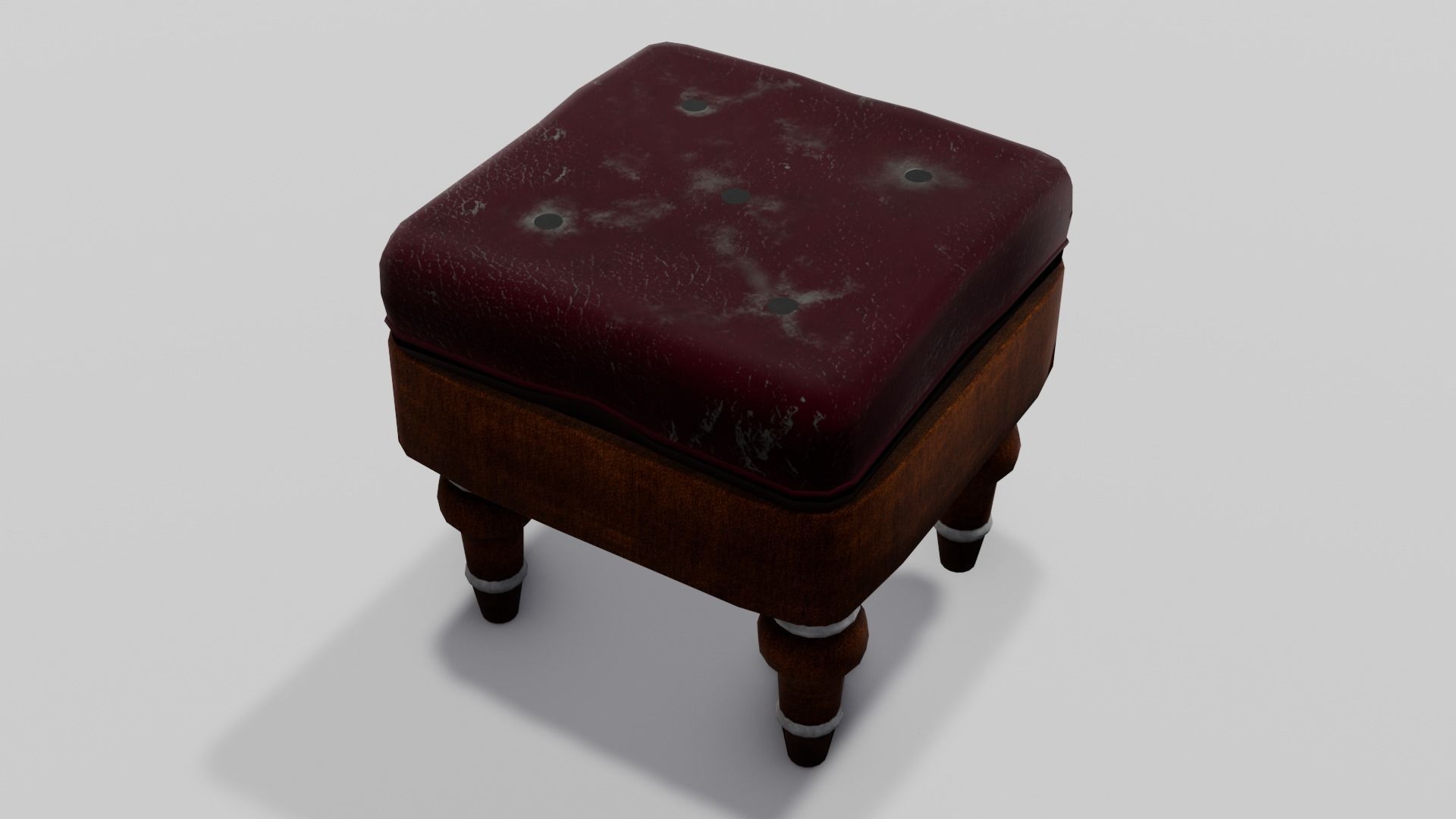 Stool Chair 3D Model Low-poly 3D model_11