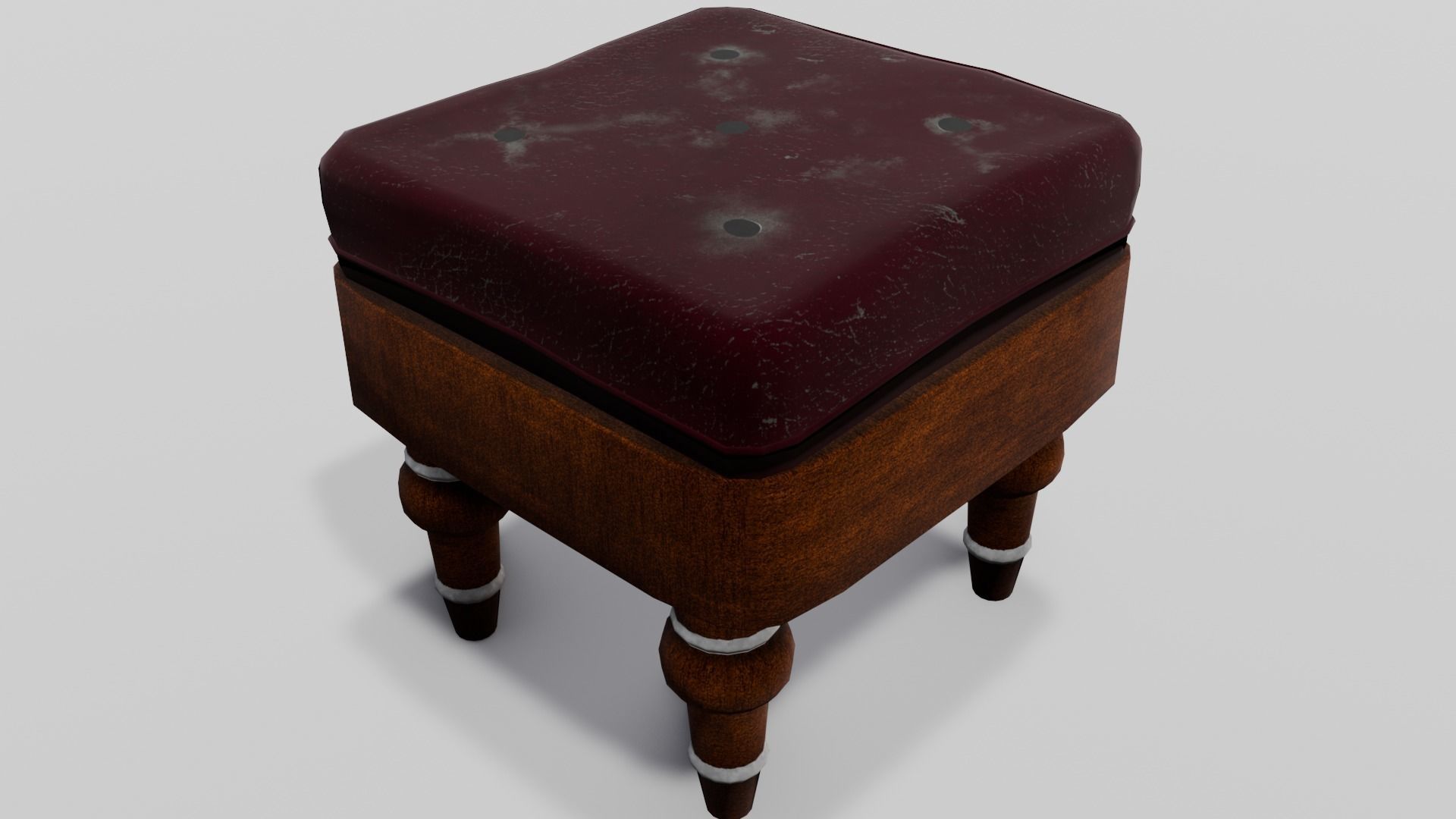 Stool Chair 3D Model Low-poly 3D model_4
