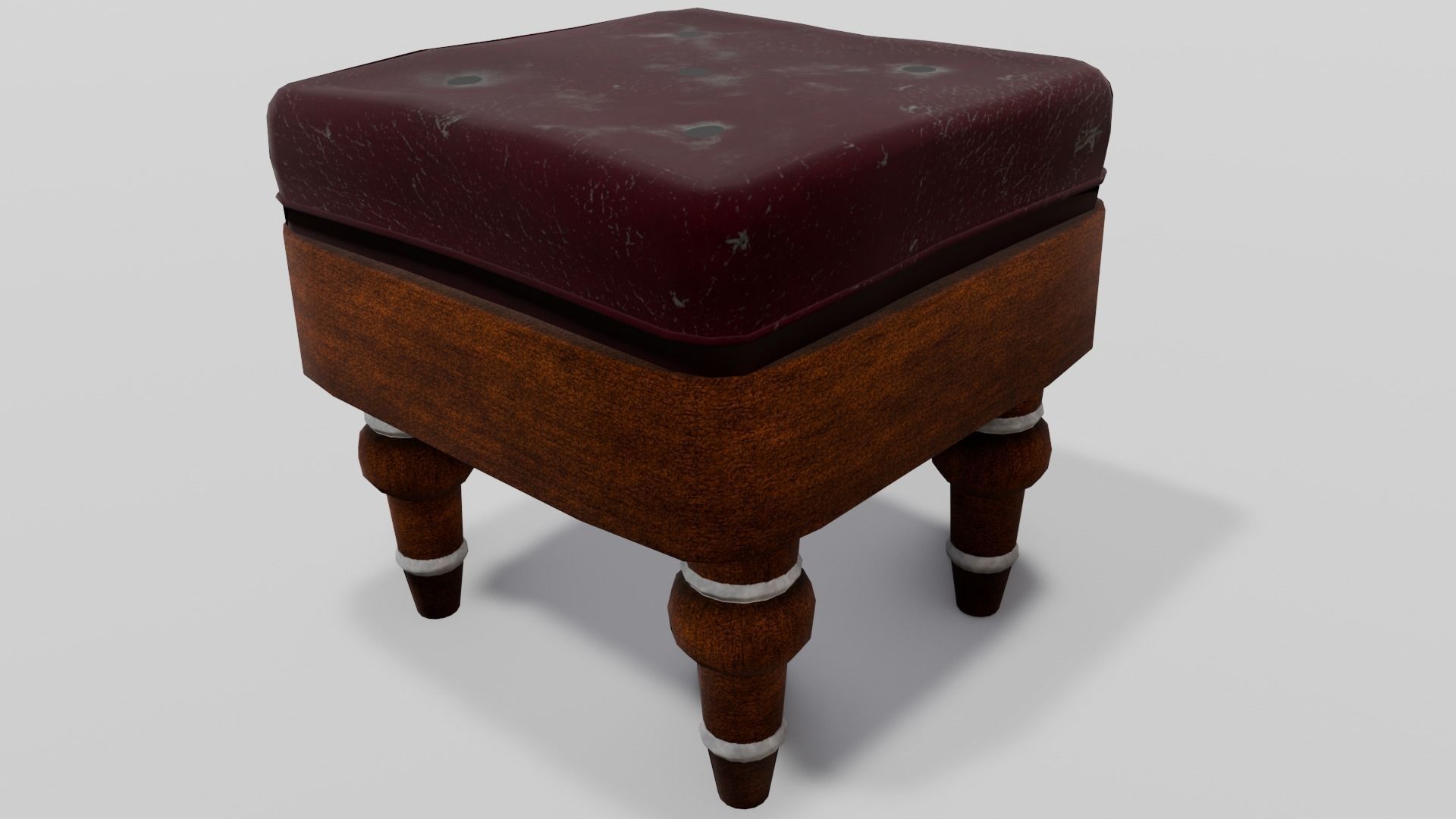 Stool Chair 3D Model Low-poly 3D model_1