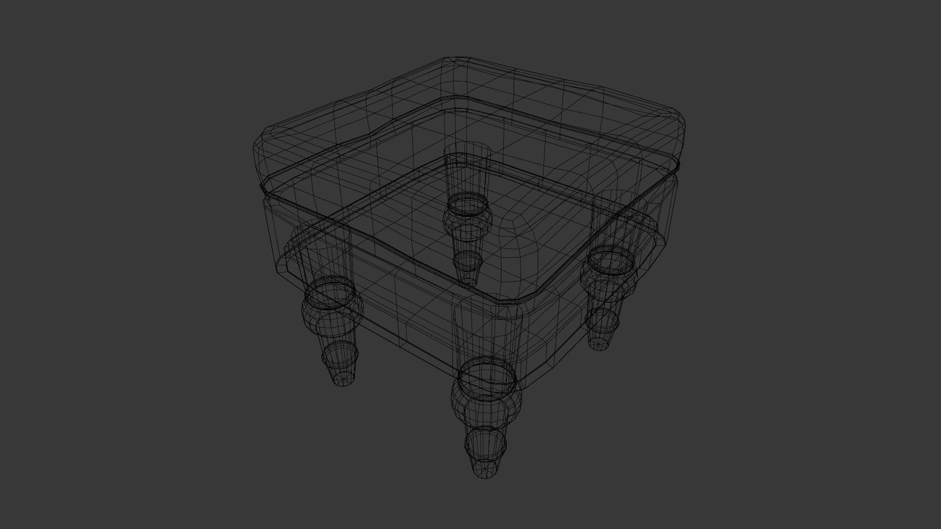 Stool Chair 3D Model Low-poly 3D model_14