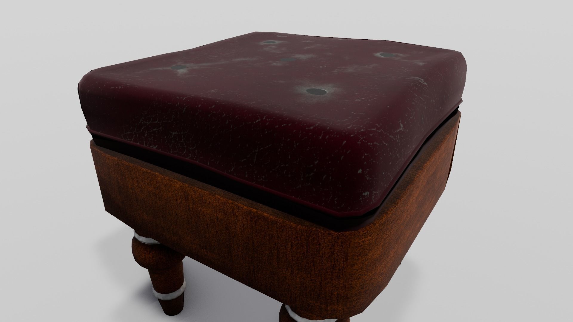 Stool Chair 3D Model Low-poly 3D model_17