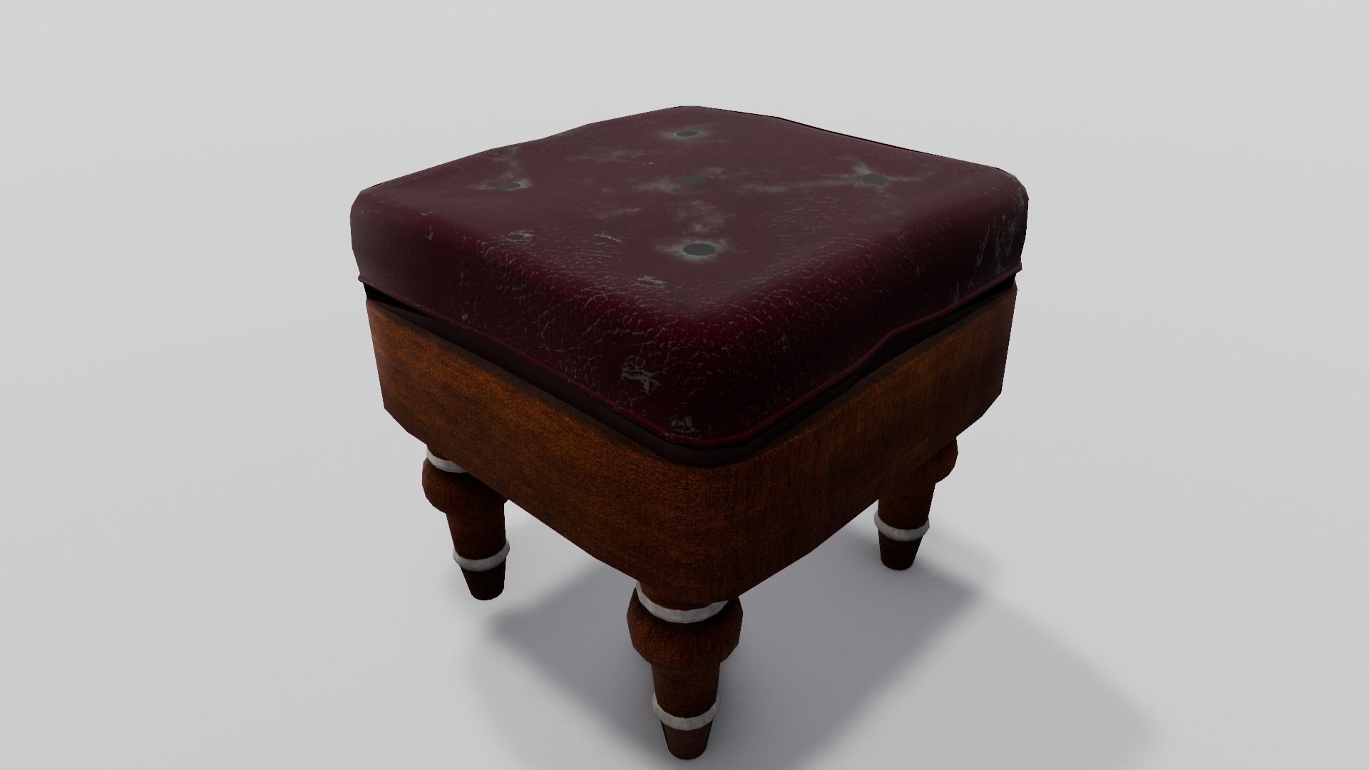 Stool Chair 3D Model Low-poly 3D model_2