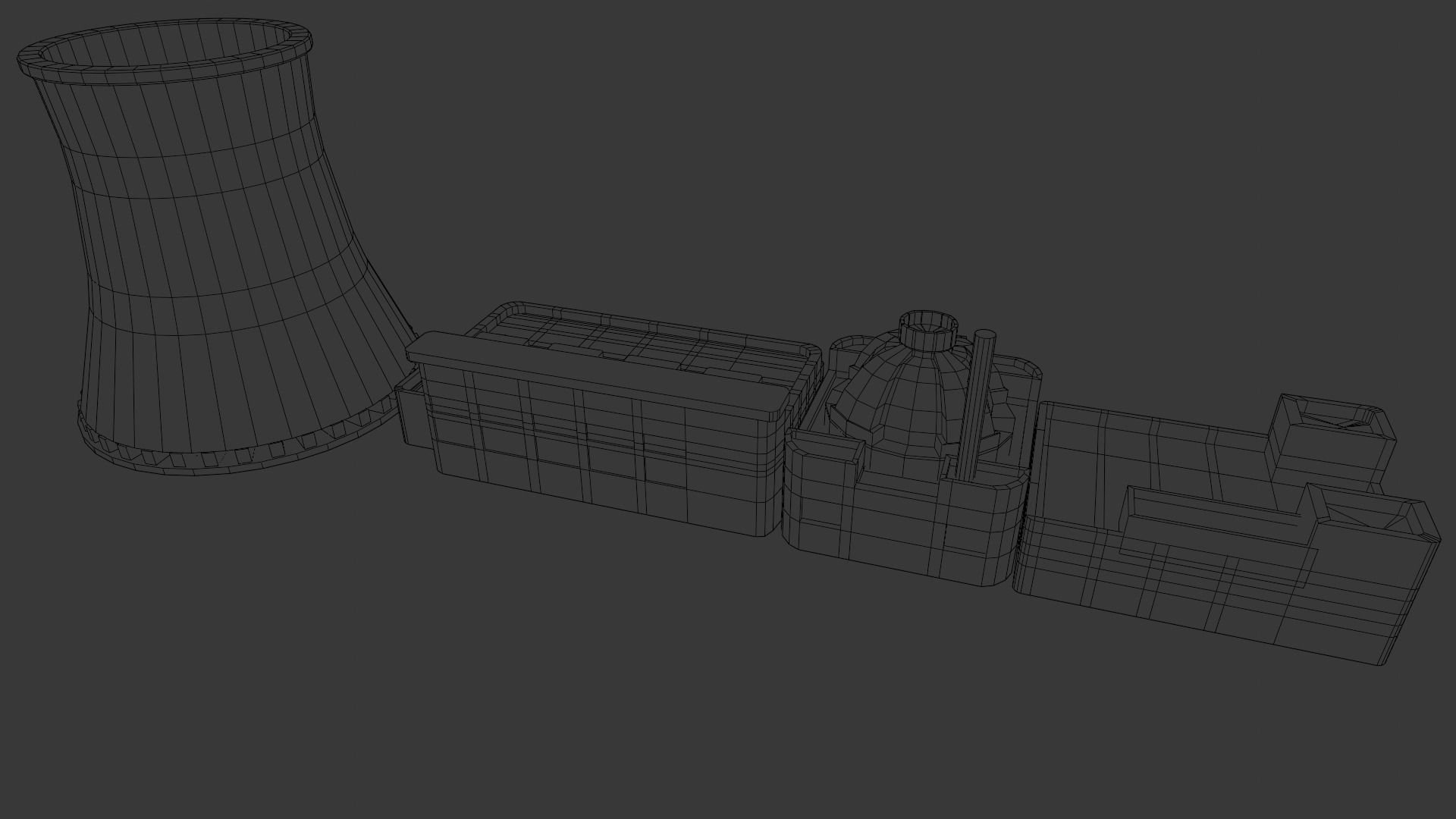 Industrial Factory 3D Model Low-poly 3D model_10