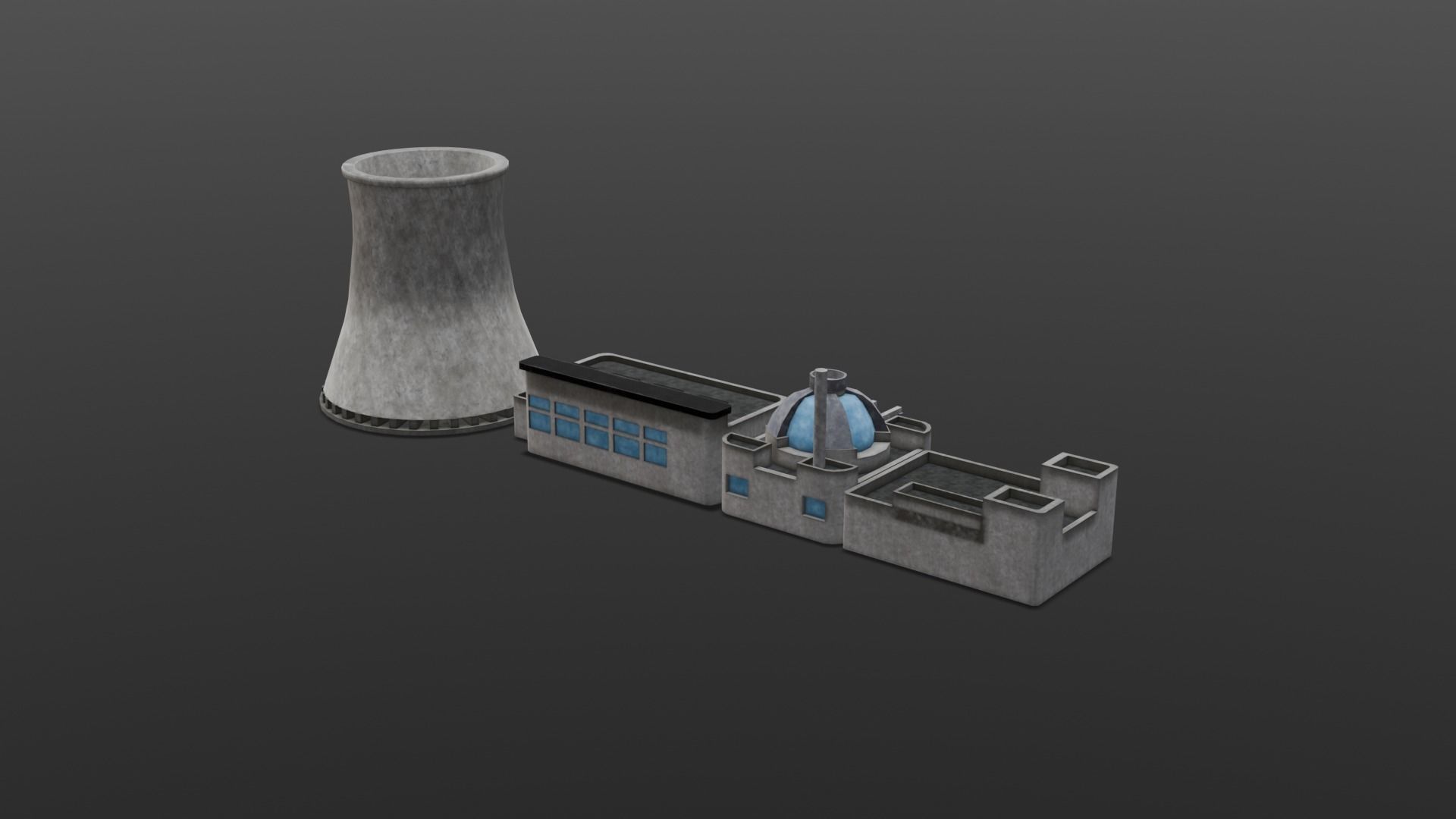 Industrial Factory 3D Model Low-poly 3D model_18