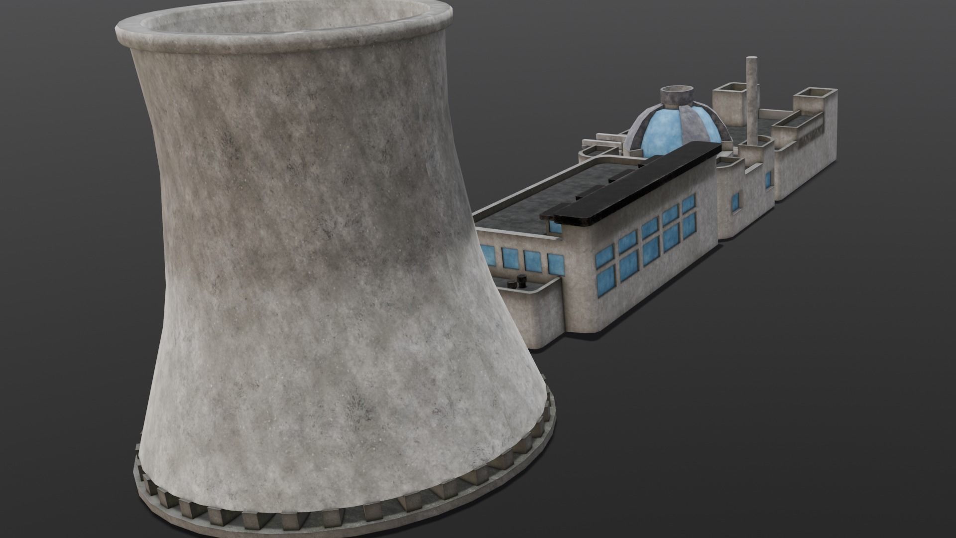 Industrial Factory 3D Model Low-poly 3D model_12